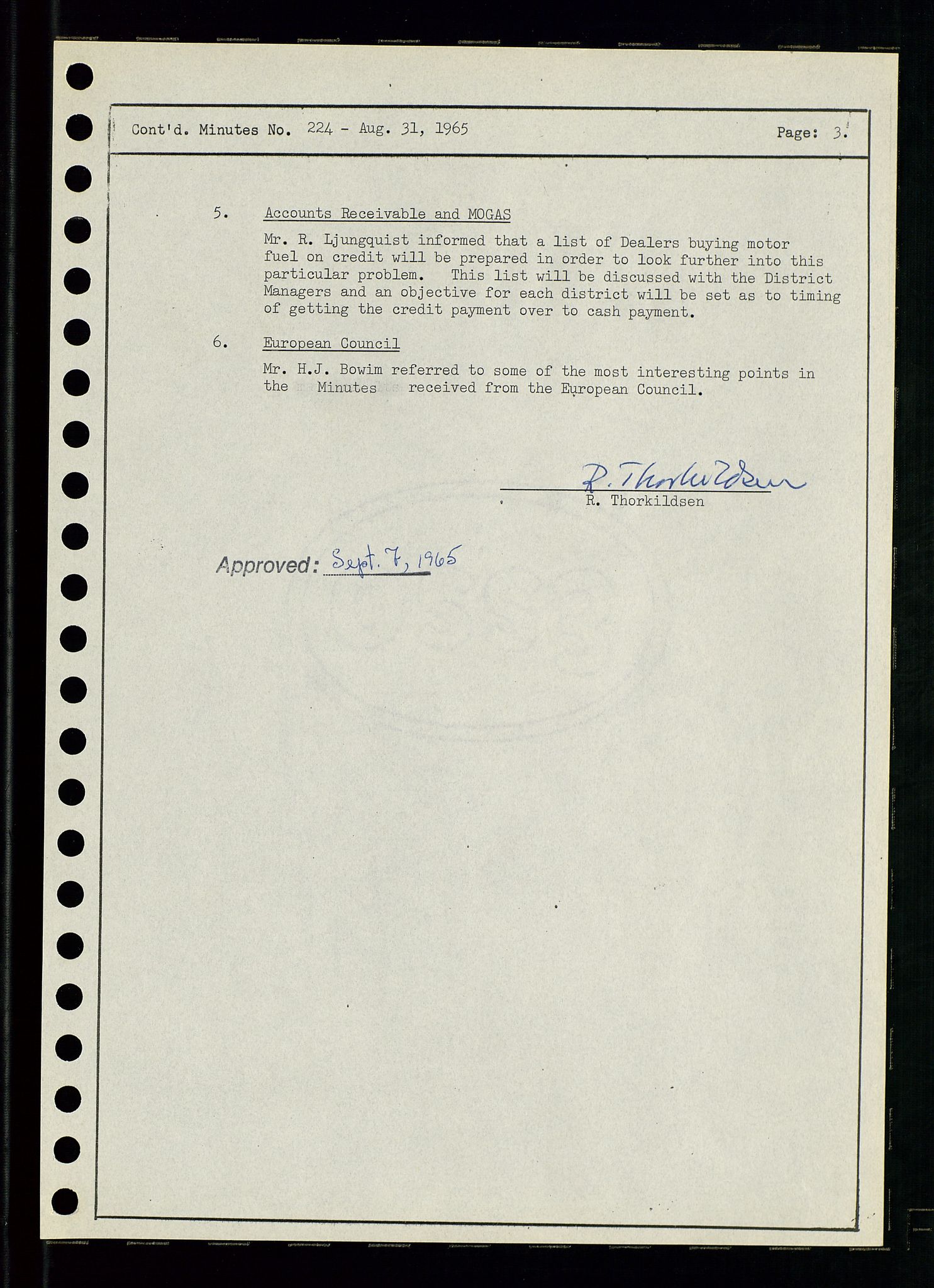 Pa 0982 - Esso Norge A/S, AV/SAST-A-100448/A/Aa/L0002/0001: Den administrerende direksjon Board minutes (styrereferater) / Den administrerende direksjon Board minutes (styrereferater), 1965, p. 64