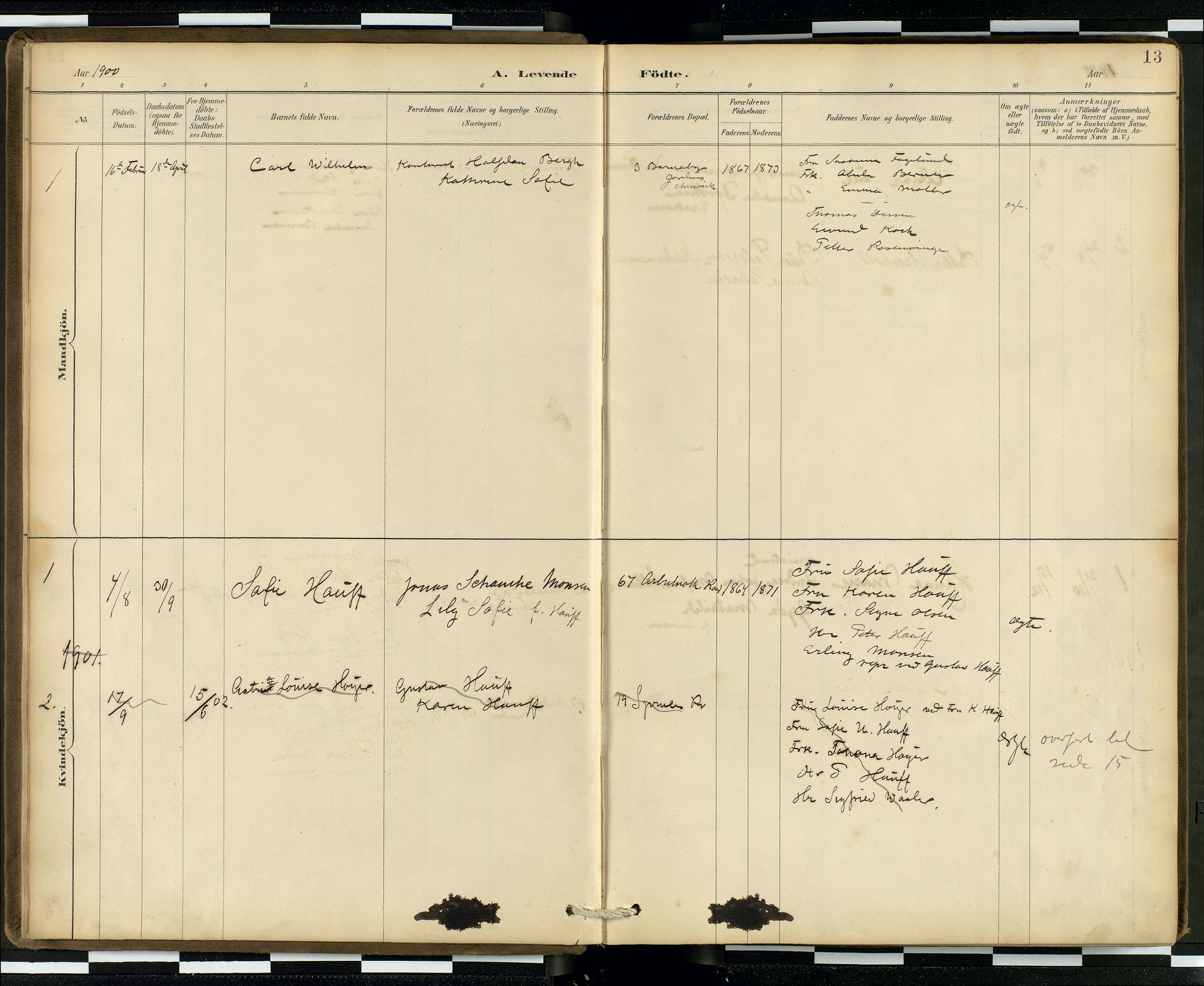  Den norske sjømannsmisjon i utlandet/London m/bistasjoner, SAB/SAB/PA-0103/H/Ha/L0002: Parish register (official) no. A 2, 1887-1903, p. 12b-13a
