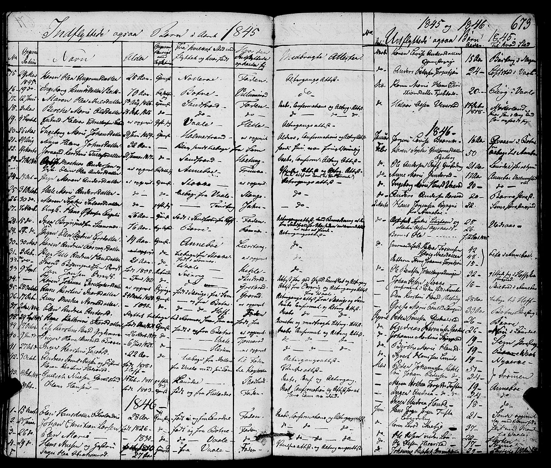 Ramnes kirkebøker, AV/SAKO-A-314/F/Fa/L0005: Parish register (official) no. I 5, 1841-1861, p. 672-673