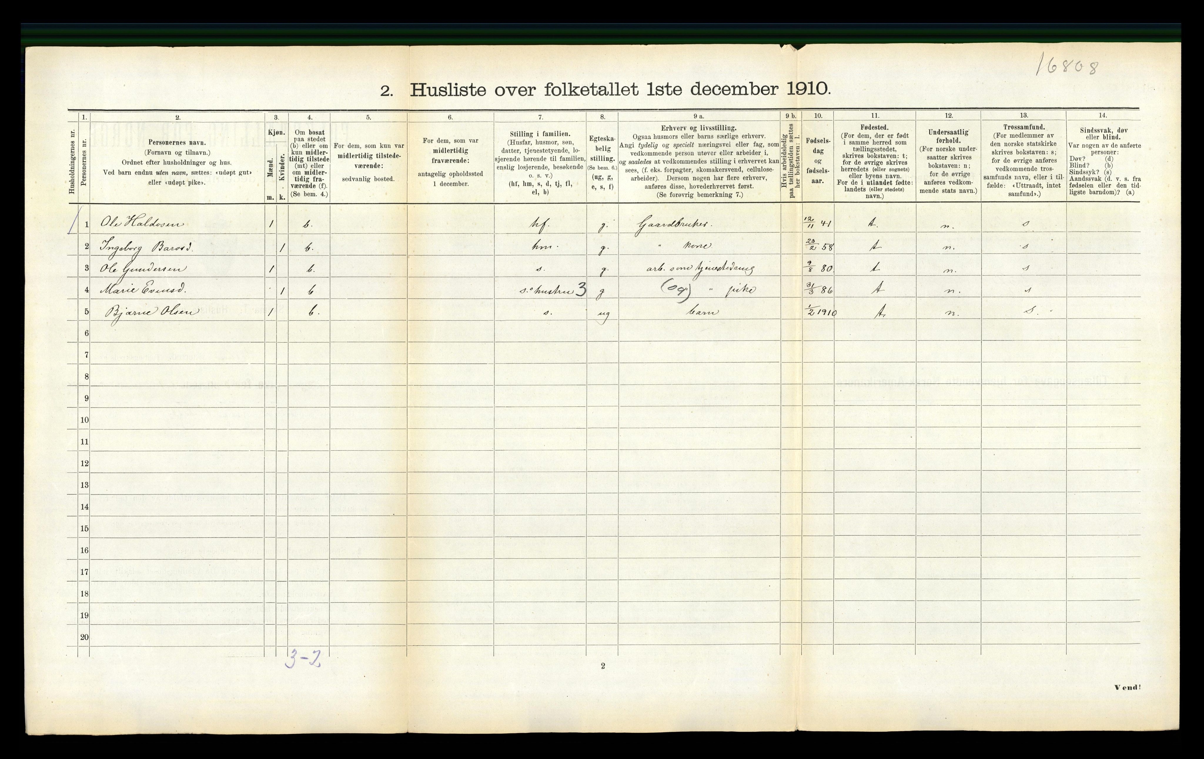 RA, 1910 census for Selbu, 1910, p. 525