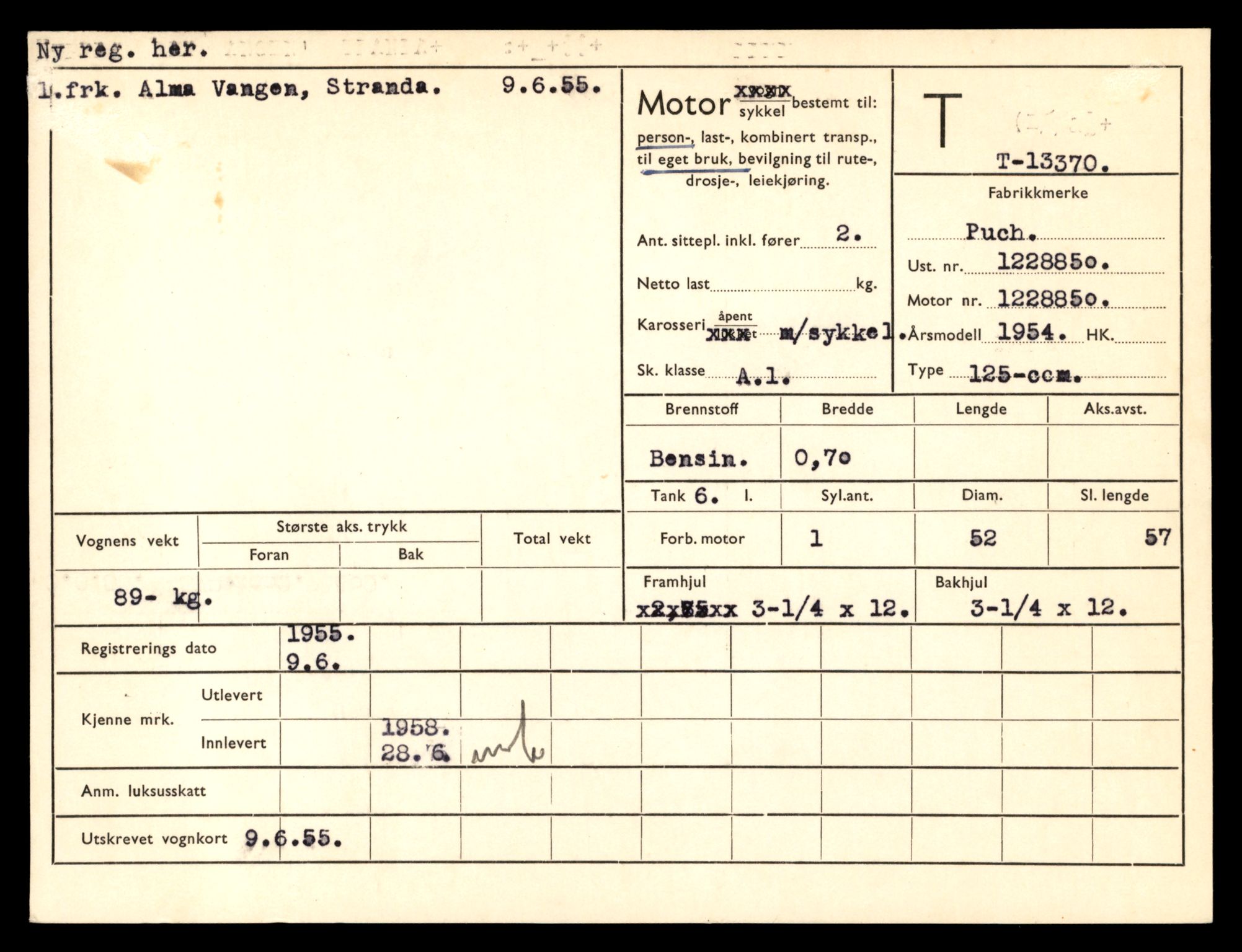 Møre og Romsdal vegkontor - Ålesund trafikkstasjon, AV/SAT-A-4099/F/Fe/L0039: Registreringskort for kjøretøy T 13361 - T 13530, 1927-1998, p. 151