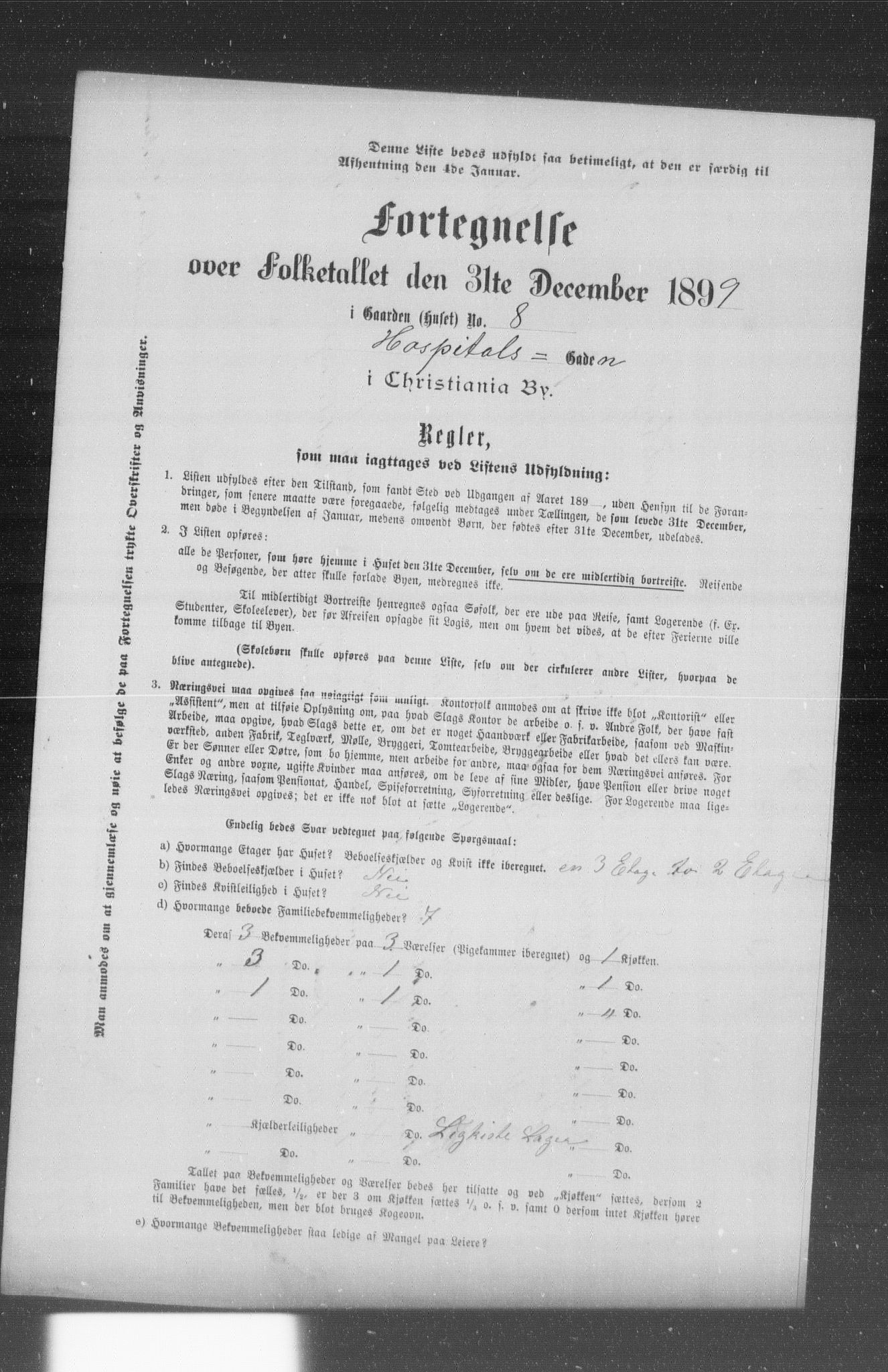 OBA, Municipal Census 1899 for Kristiania, 1899, p. 5426