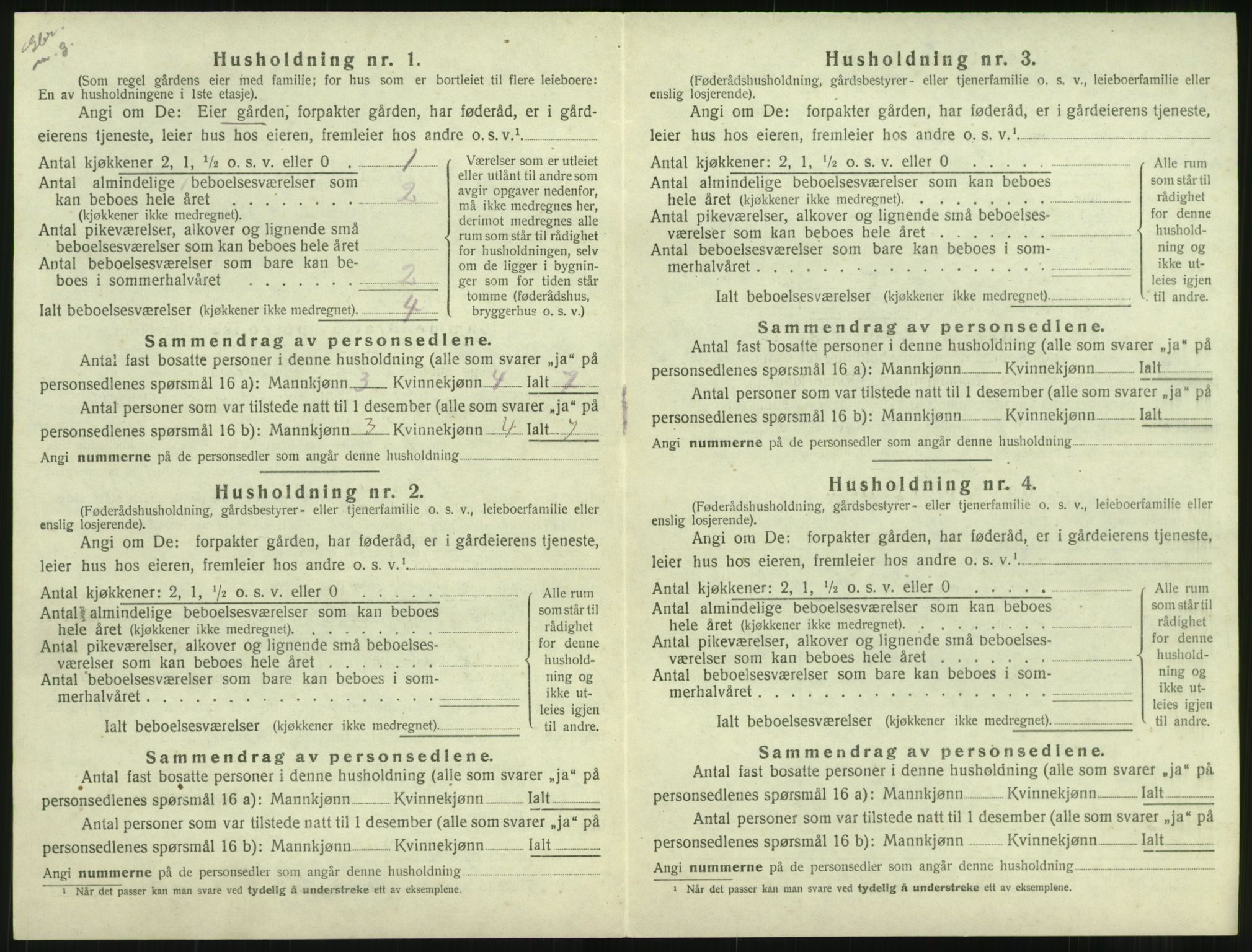 SAT, 1920 census for Hustad, 1920, p. 306