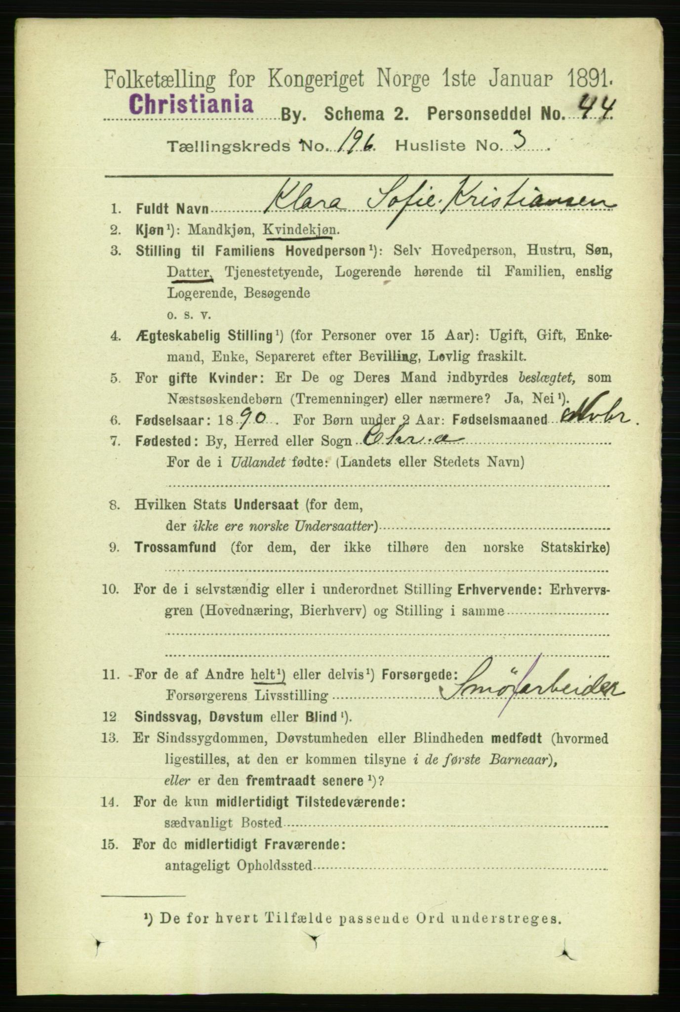 RA, 1891 census for 0301 Kristiania, 1891, p. 118259