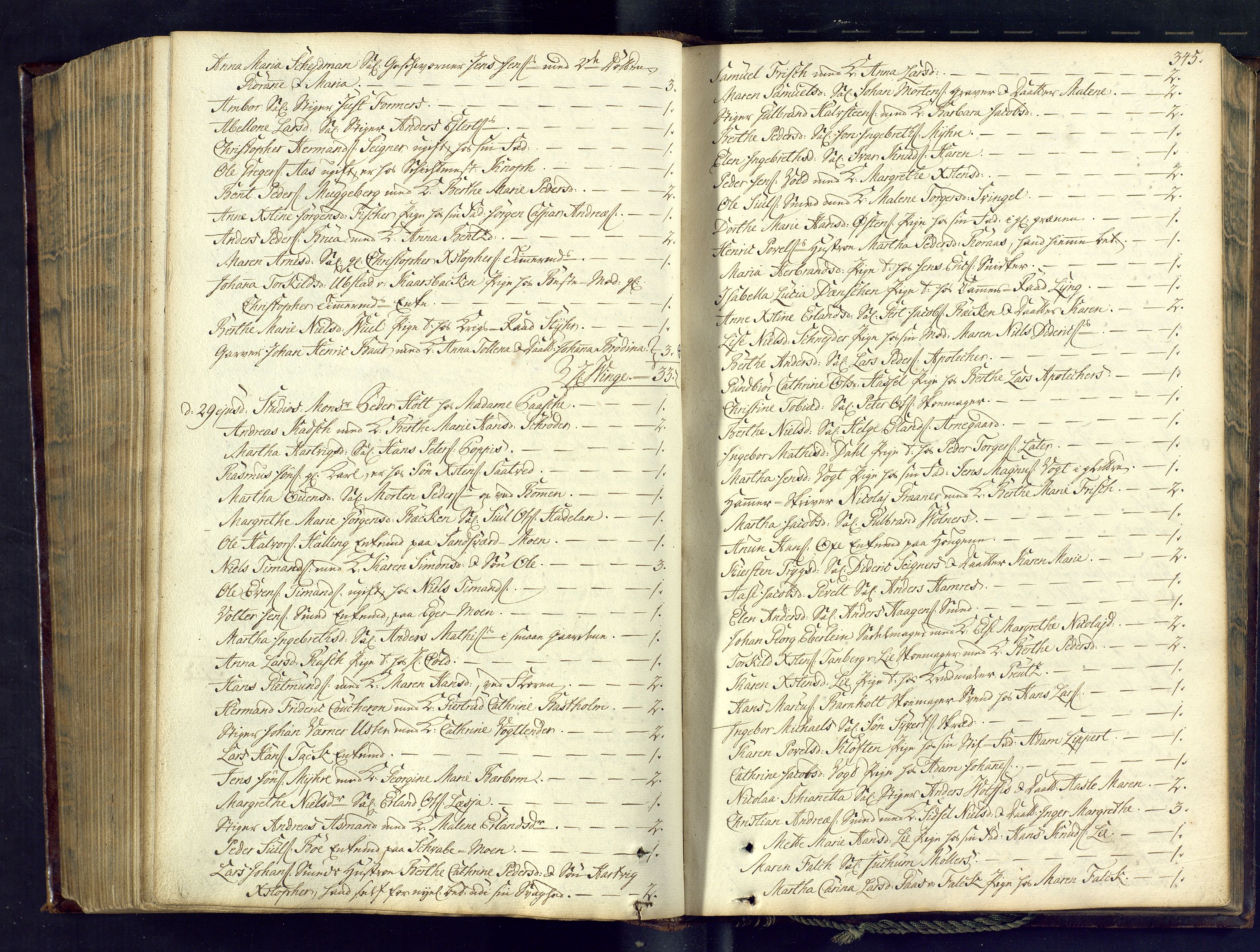 Kongsberg kirkebøker, AV/SAKO-A-22/M/Ma/L0006: Communicants register no. 6, 1761-1766, p. 345