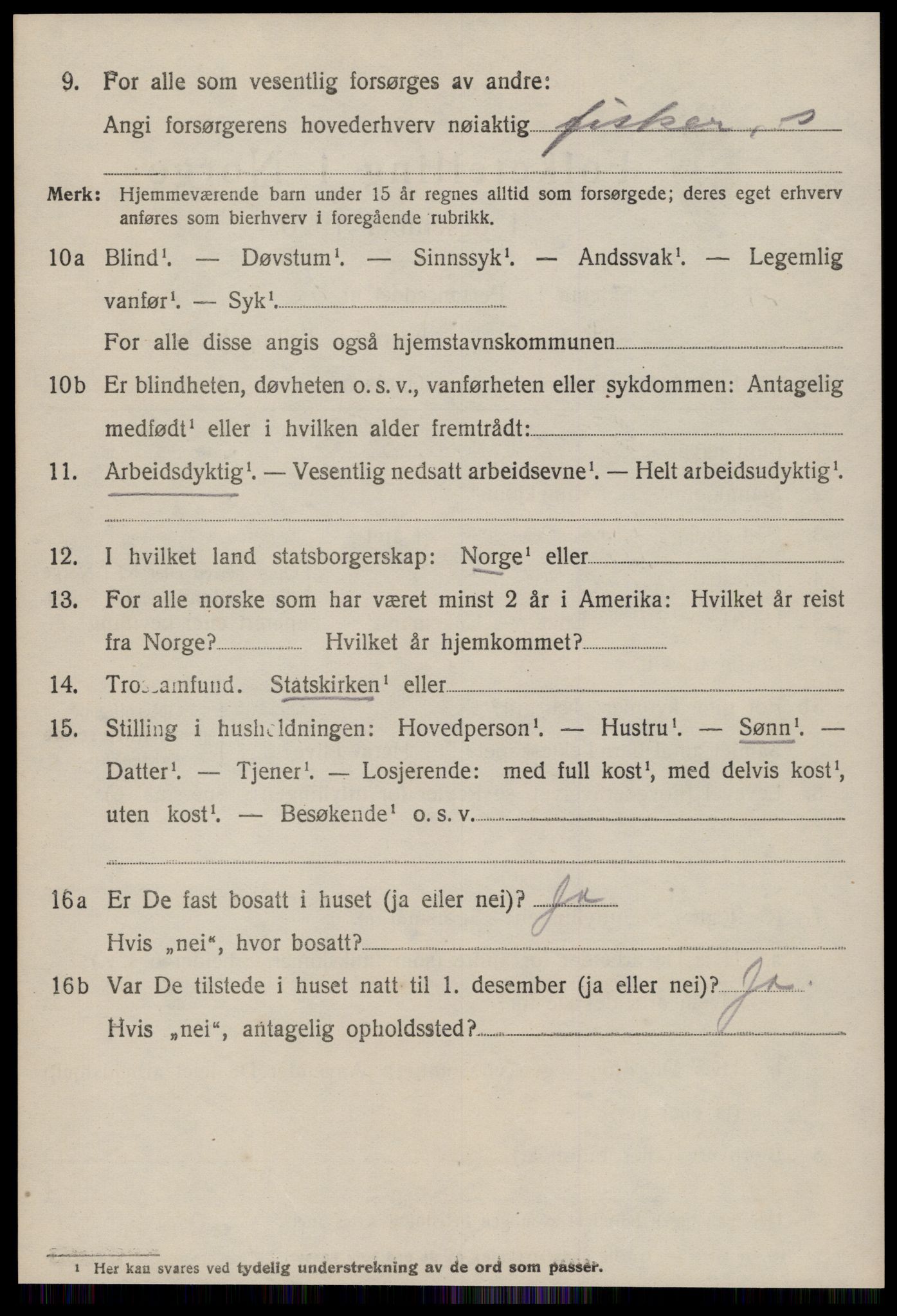 SAT, 1920 census for Hustad, 1920, p. 2956