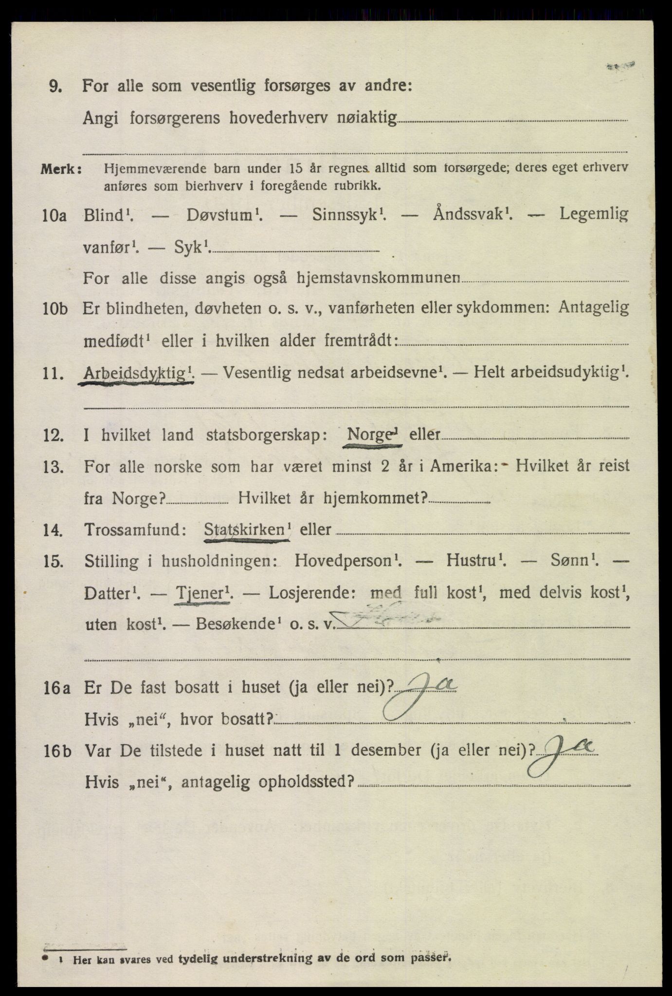 SAK, 1920 census for Holt, 1920, p. 2367