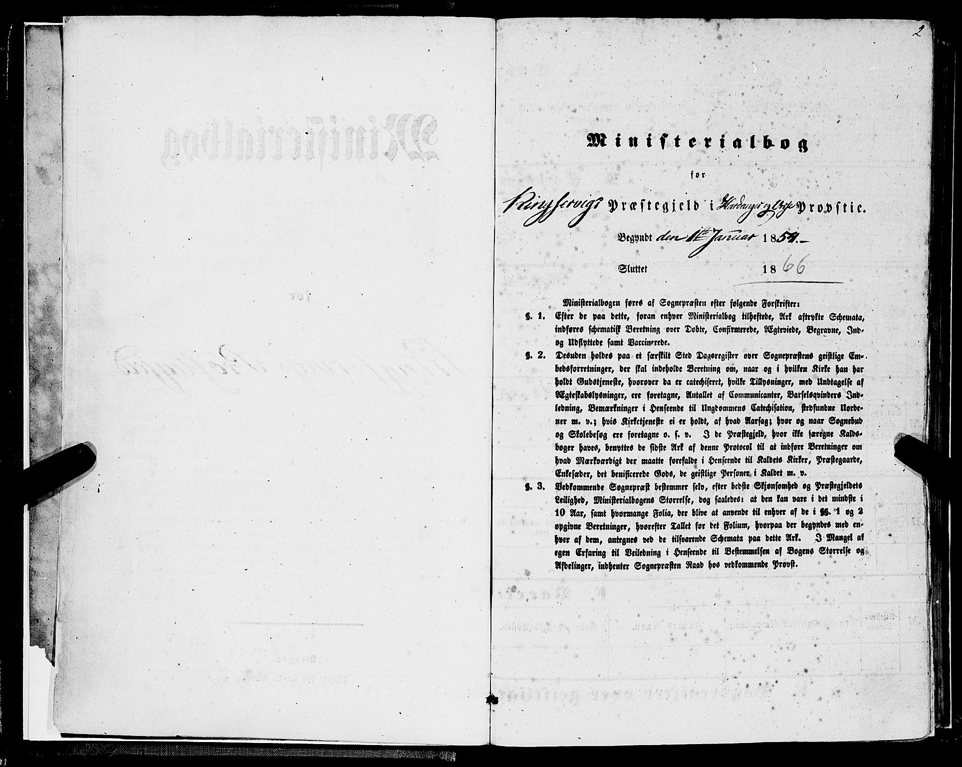 Ullensvang sokneprestembete, AV/SAB-A-78701/H/Haa: Parish register (official) no. A 11, 1854-1866, p. 2