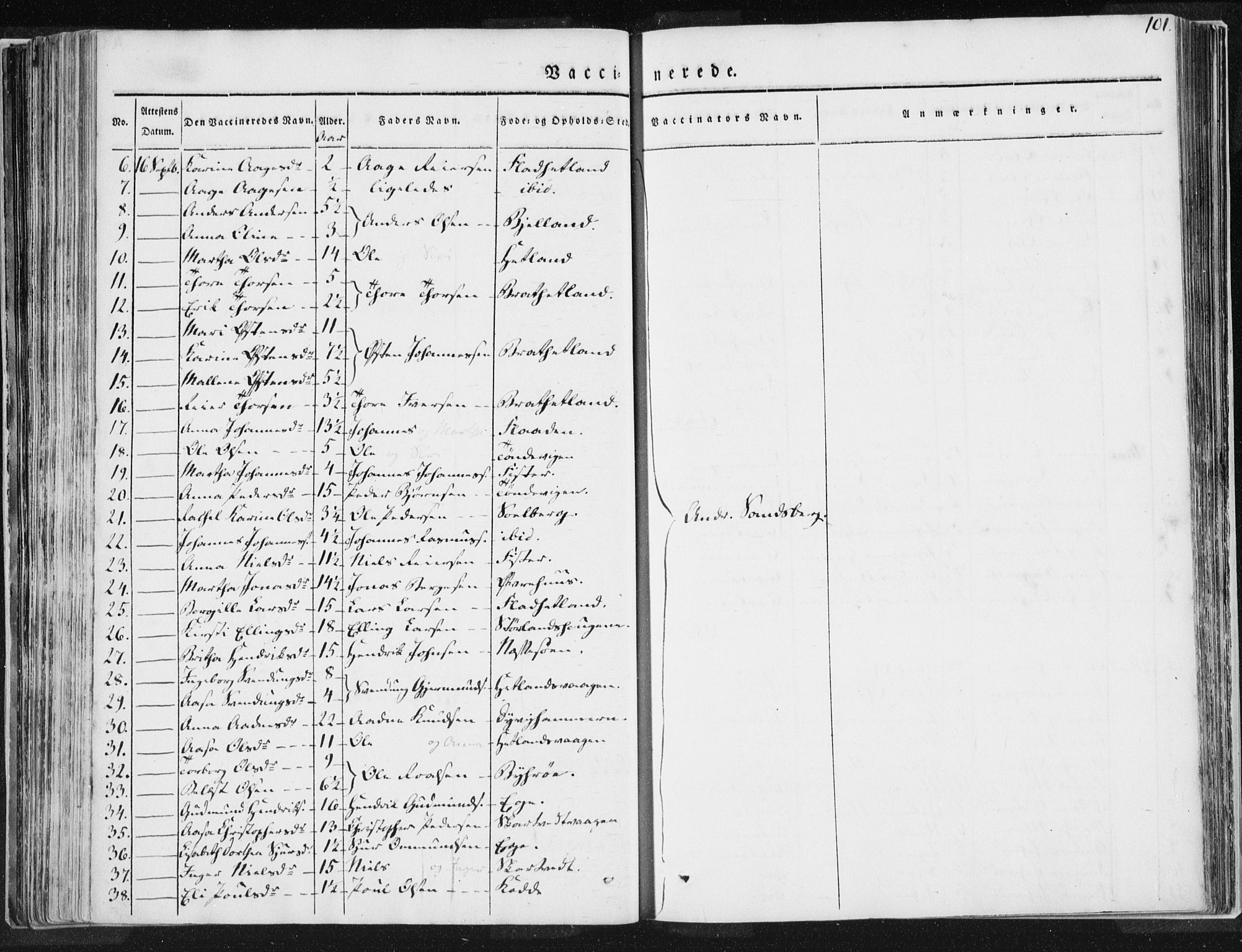 Hjelmeland sokneprestkontor, AV/SAST-A-101843/01/IV/L0007: Parish register (official) no. A 7, 1834-1850, p. 101