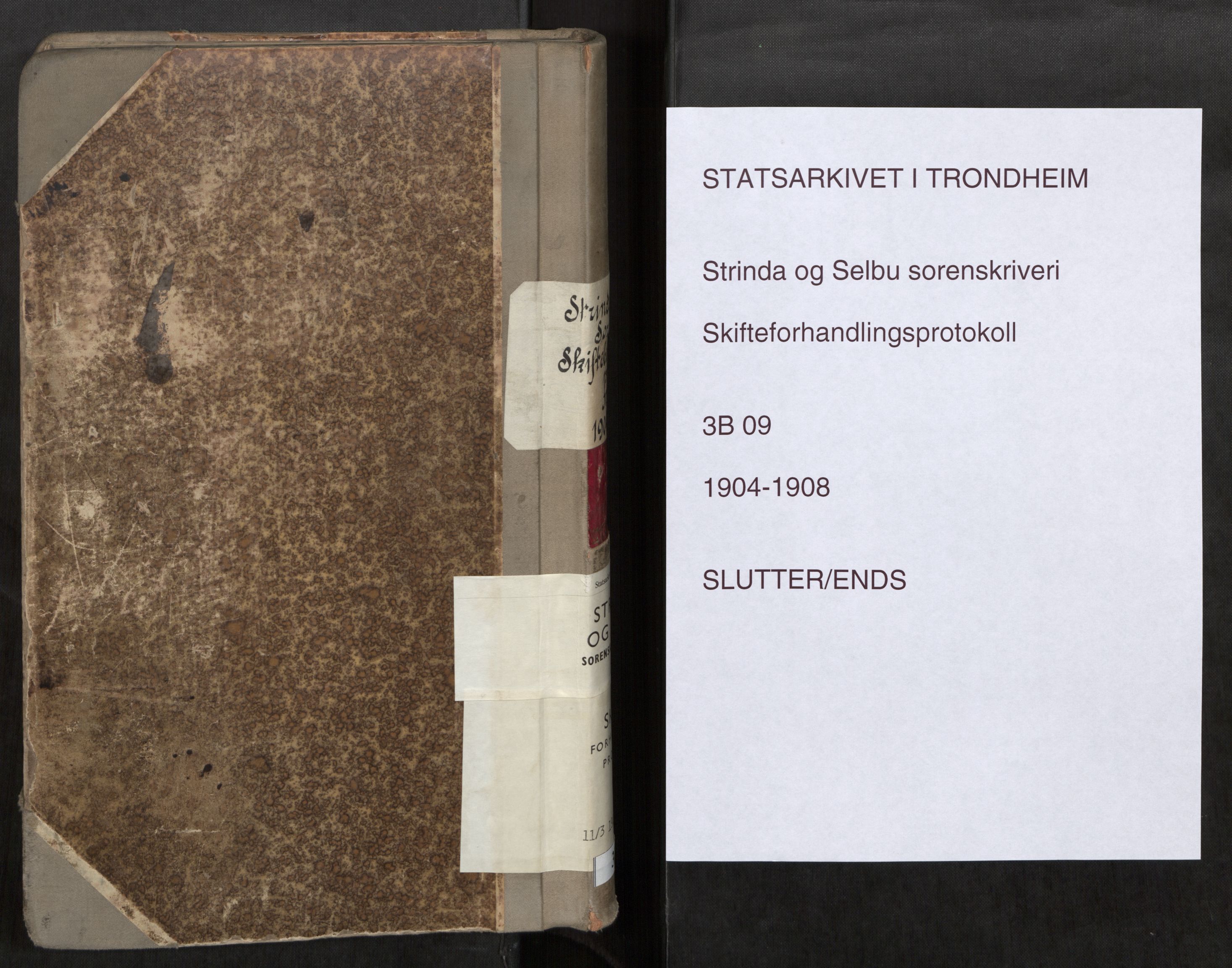 Strinda og Selbu sorenskriveri, SAT/A-0015/3/3B/L0009: Skifteforhandlingsprot. 9 9, 1904-1908