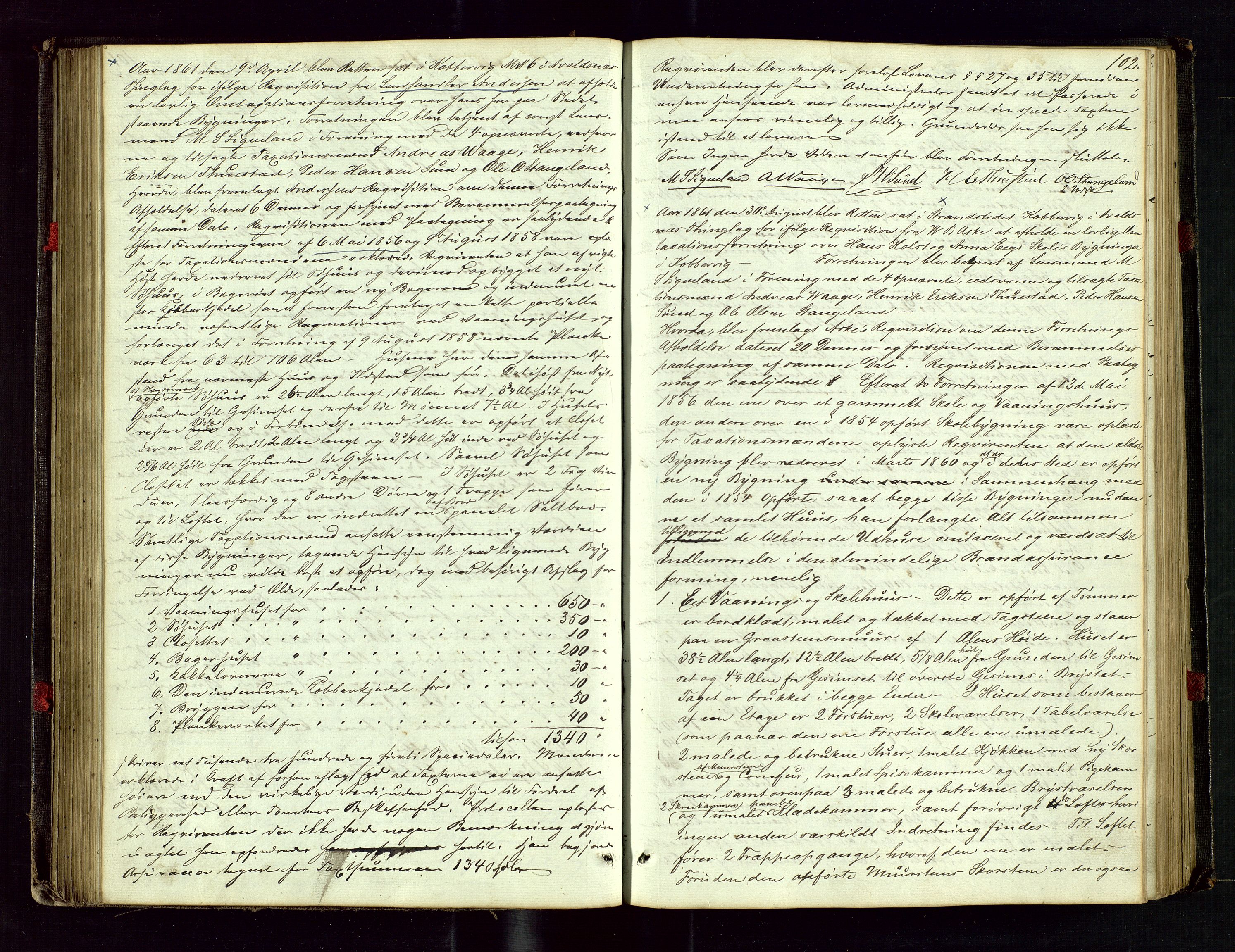 Avaldsnes lensmannskontor, AV/SAST-A-100286/Goa/L0001: "Brandtaxations-Protocol", 1846-1872, p. 101b-102a