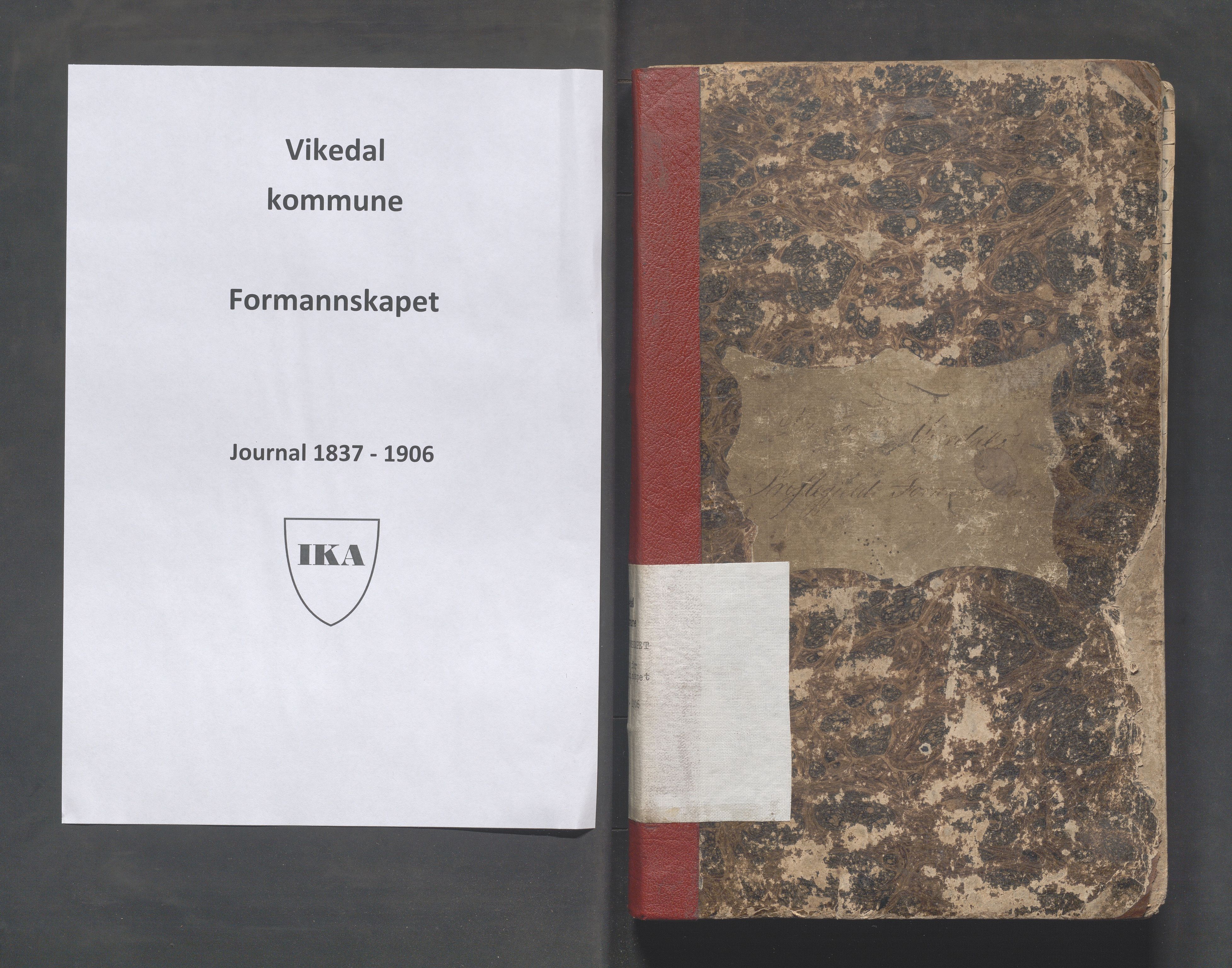 Vikedal kommune - Formannskapet, IKAR/K-100598/C/L0001: Dagbok/journal, 1837-1906