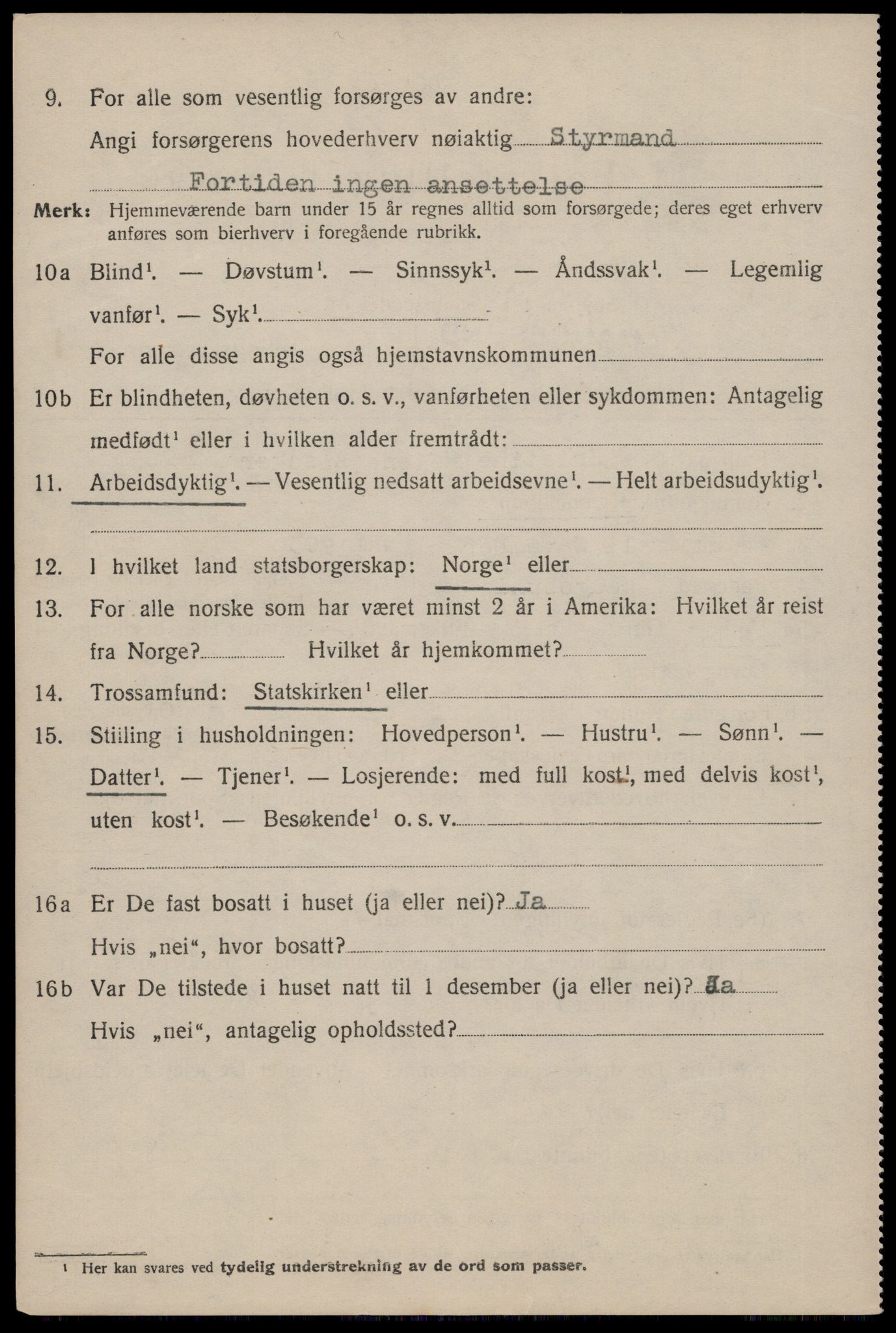 SAST, 1920 census for Haugesund, 1920, p. 11908