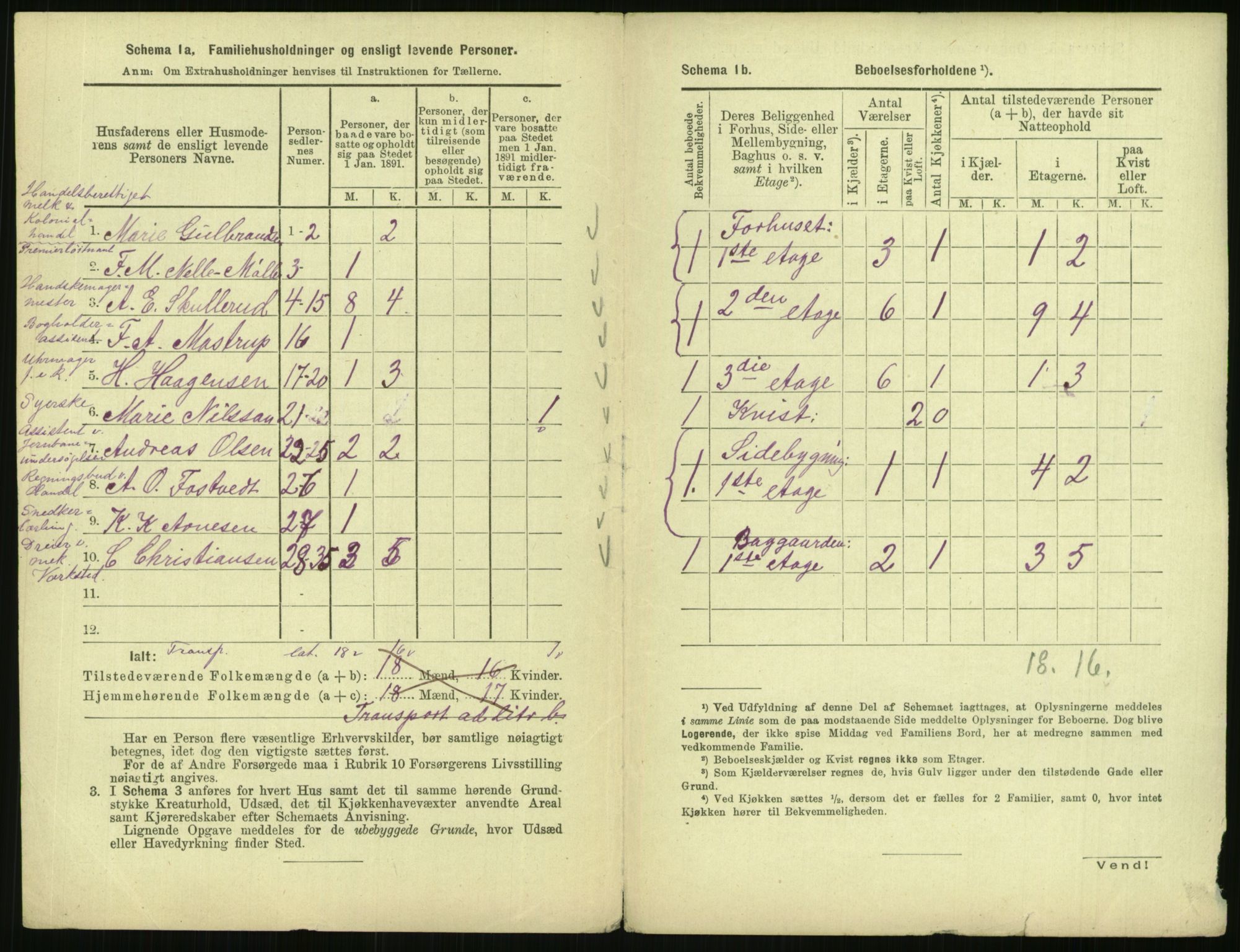 RA, 1891 census for 0301 Kristiania, 1891, p. 15530
