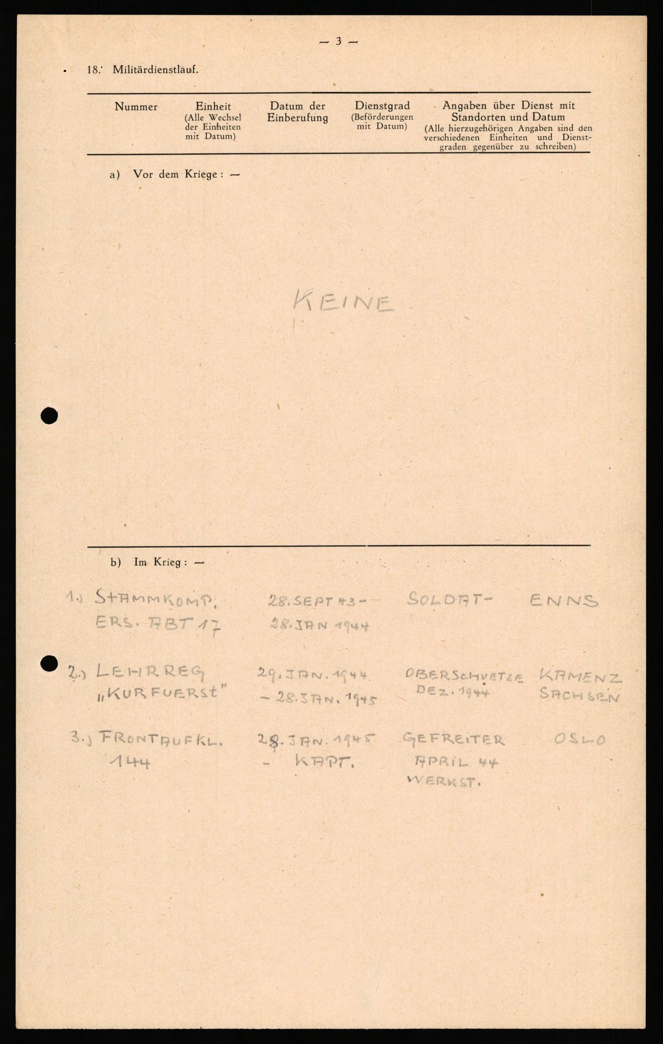 Forsvaret, Forsvarets overkommando II, AV/RA-RAFA-3915/D/Db/L0040: CI Questionaires. Tyske okkupasjonsstyrker i Norge. Østerrikere., 1945-1946, p. 333