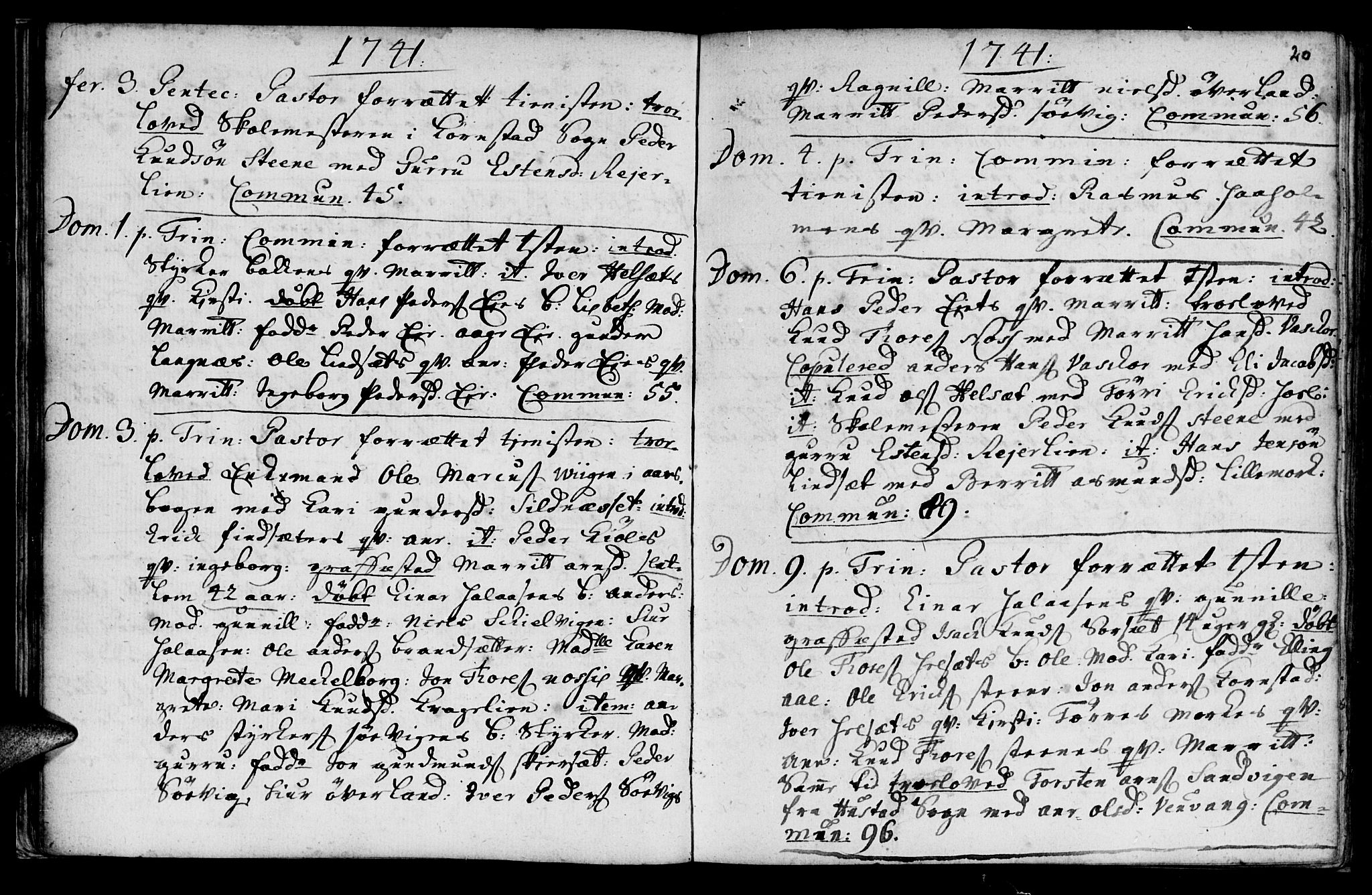 Ministerialprotokoller, klokkerbøker og fødselsregistre - Møre og Romsdal, AV/SAT-A-1454/570/L0827: Parish register (official) no. 570A01, 1737-1749, p. 20