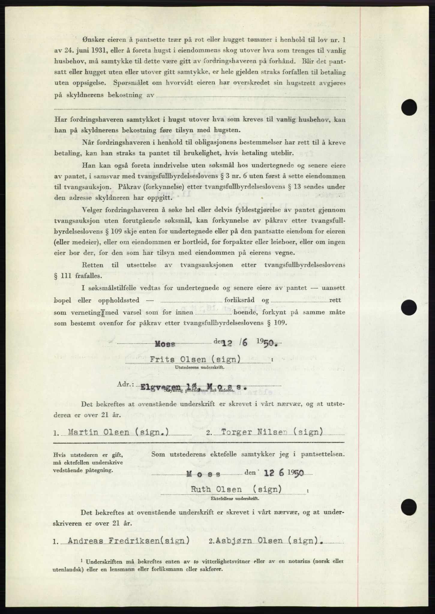 Moss sorenskriveri, AV/SAO-A-10168: Mortgage book no. B24, 1950-1950, Diary no: : 1724/1950