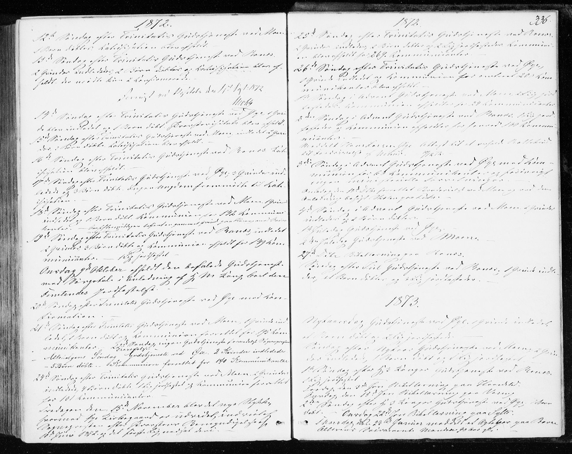 Ministerialprotokoller, klokkerbøker og fødselsregistre - Møre og Romsdal, SAT/A-1454/595/L1045: Parish register (official) no. 595A07, 1863-1873, p. 336