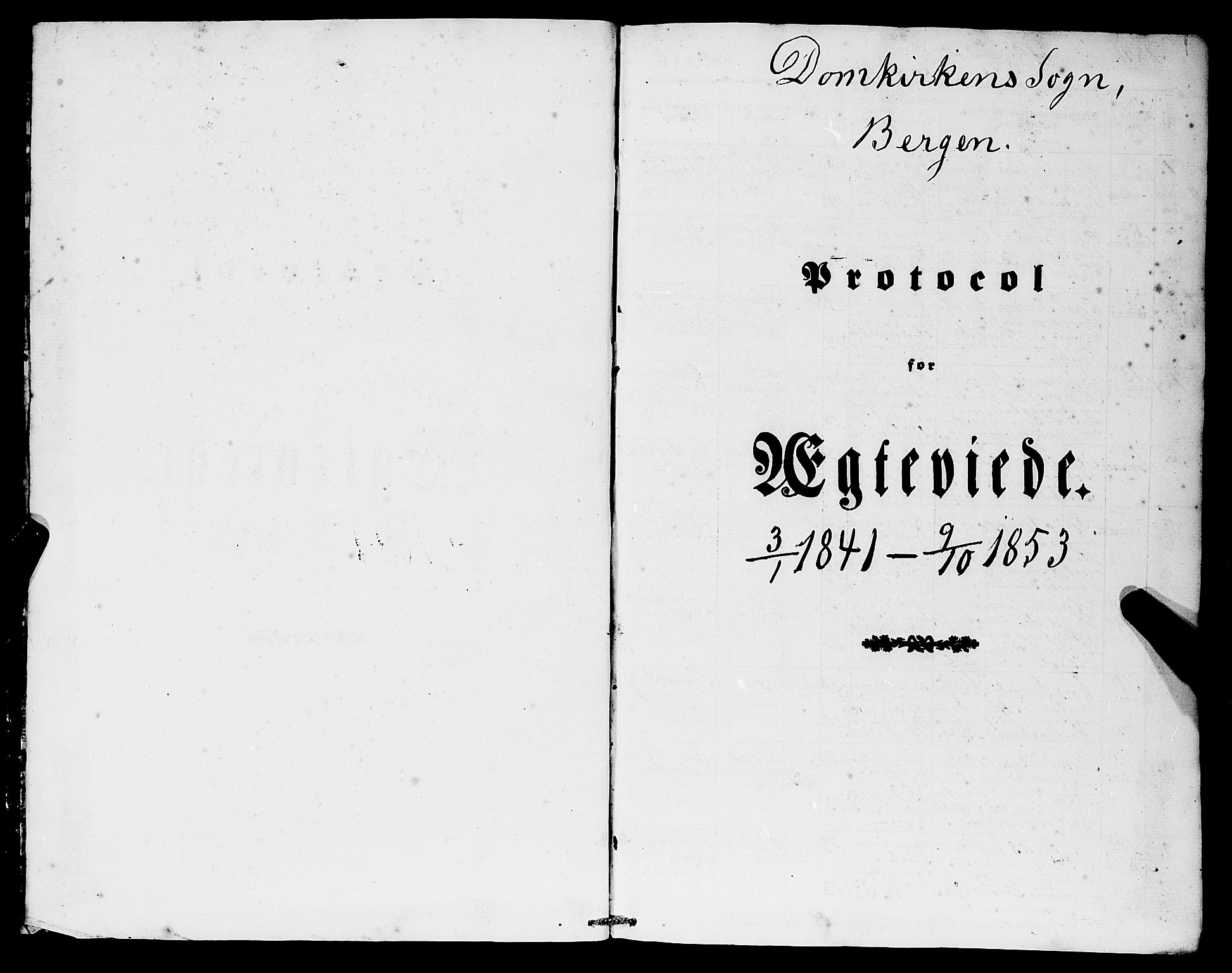 Domkirken sokneprestembete, SAB/A-74801/H/Haa/L0033: Parish register (official) no. D 1, 1841-1853