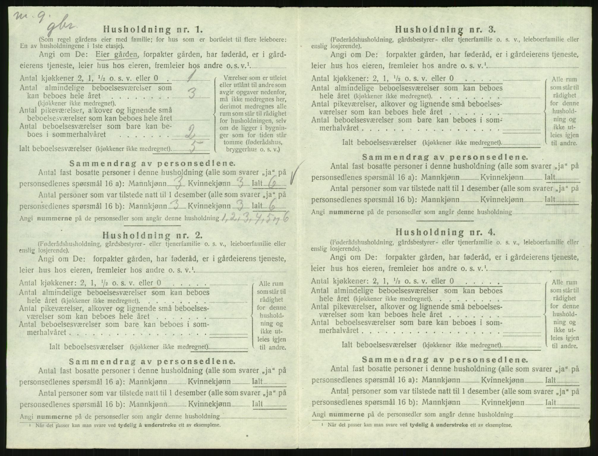 SAT, 1920 census for Fræna, 1920, p. 1108