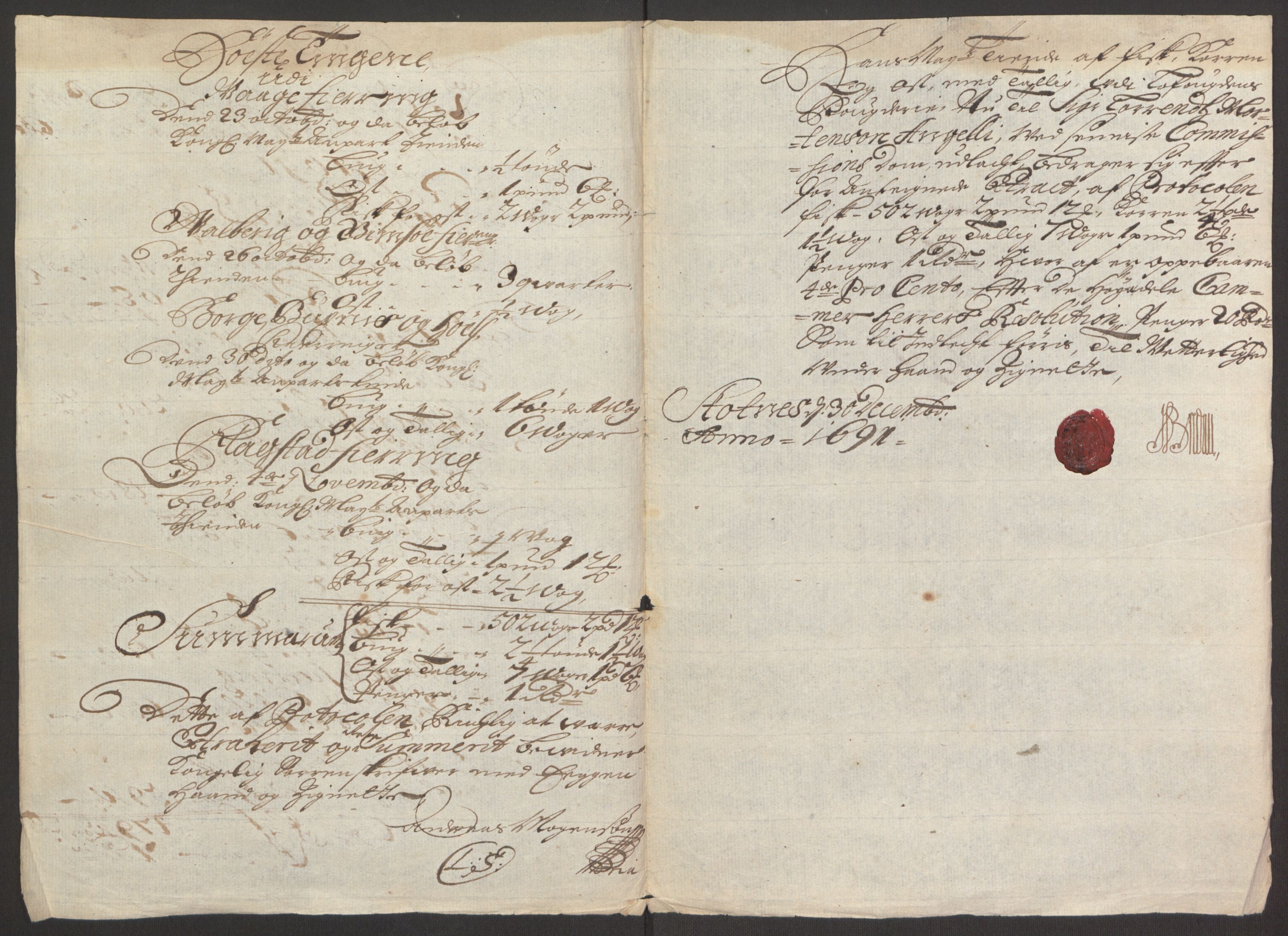 Rentekammeret inntil 1814, Reviderte regnskaper, Fogderegnskap, AV/RA-EA-4092/R67/L4675: Fogderegnskap Vesterålen, Andenes og Lofoten, 1691-1693, p. 108