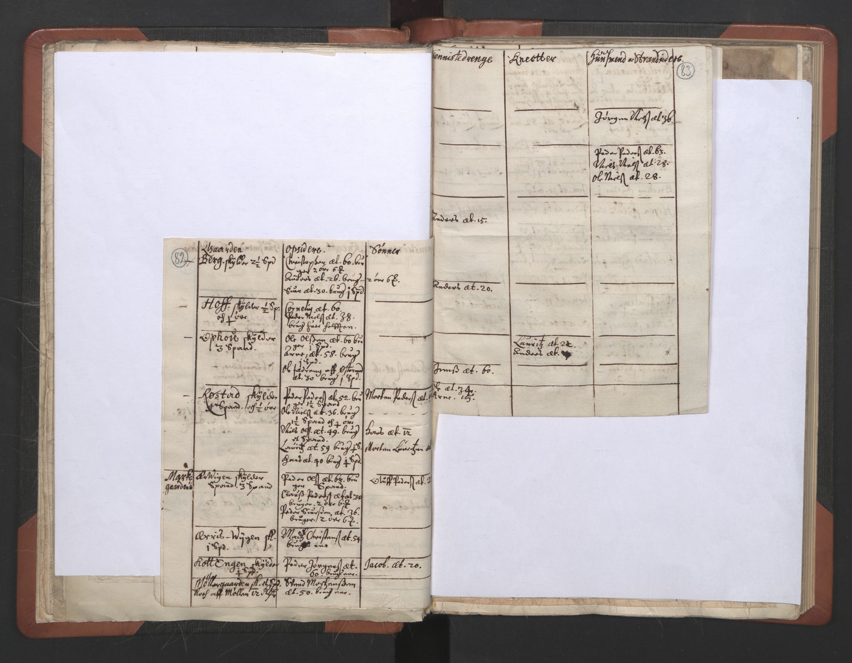 RA, Vicar's Census 1664-1666, no. 30: Fosen deanery, 1664-1666, p. 82-83