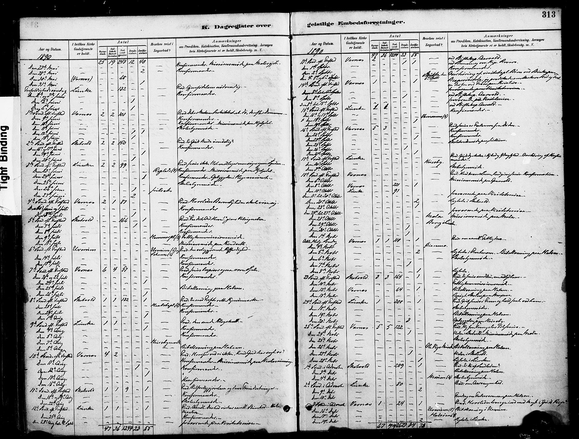 Ministerialprotokoller, klokkerbøker og fødselsregistre - Nord-Trøndelag, SAT/A-1458/709/L0077: Parish register (official) no. 709A17, 1880-1895, p. 313