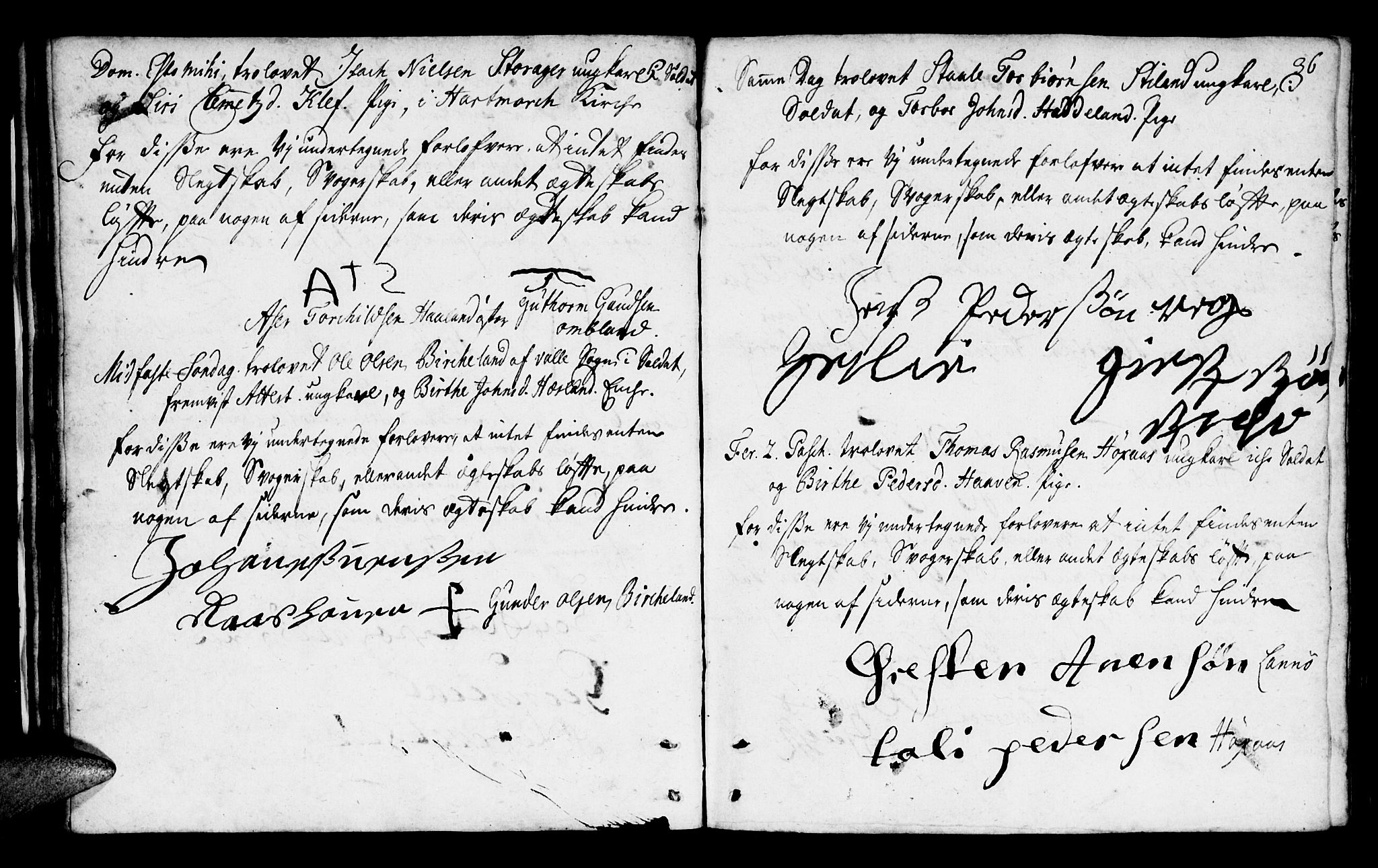 Mandal sokneprestkontor, AV/SAK-1111-0030/F/Fa/Faa/L0002: Parish register (official) no. A 2, 1720-1754, p. 36