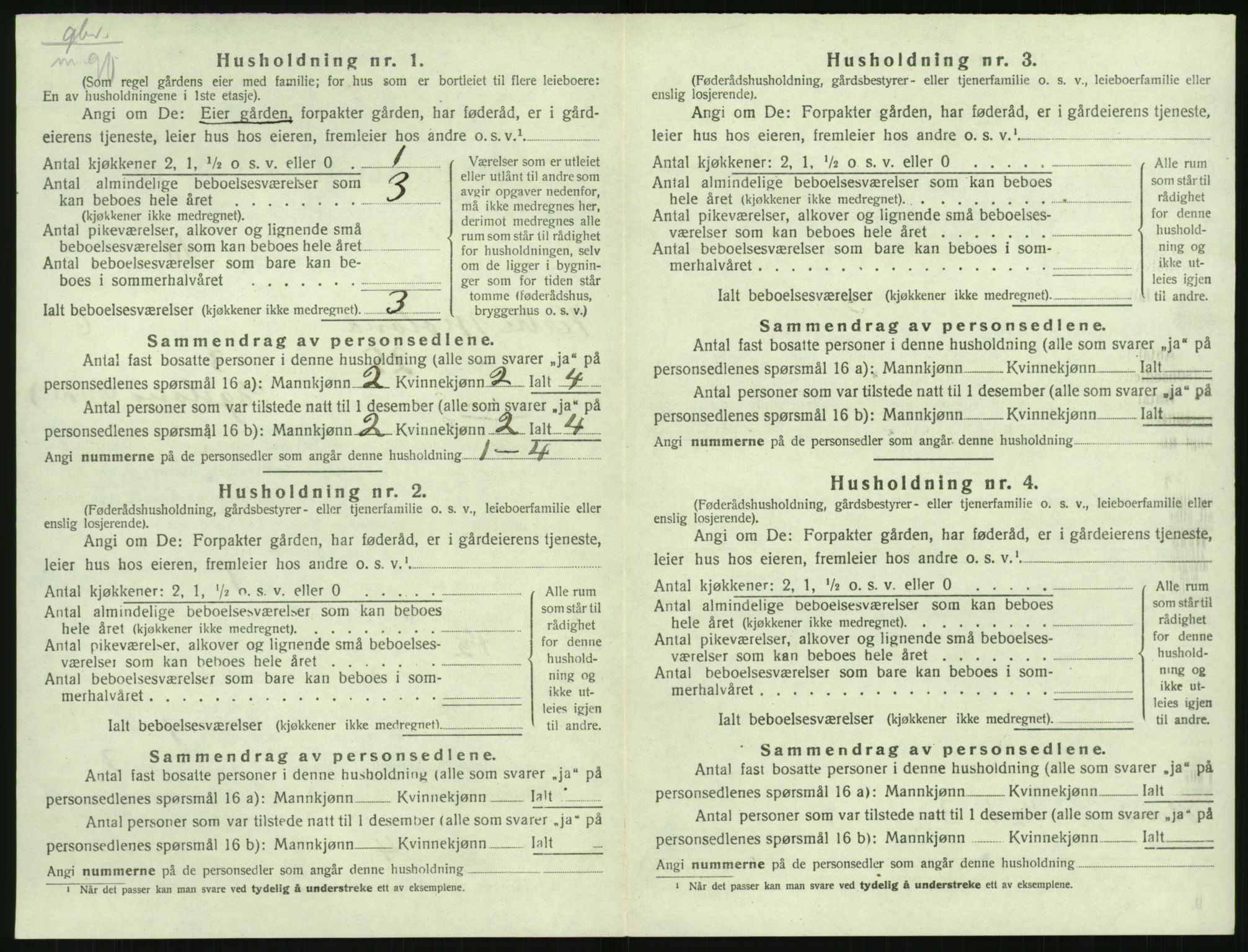 SAK, 1920 census for Vestre Moland, 1920, p. 850