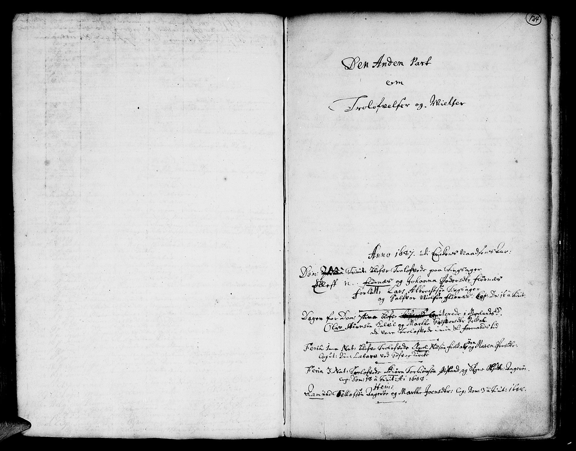 Vestre Moland sokneprestkontor, SAK/1111-0046/F/Fa/Fab/L0001: Parish register (official) no. A 1, 1687-1760, p. 124