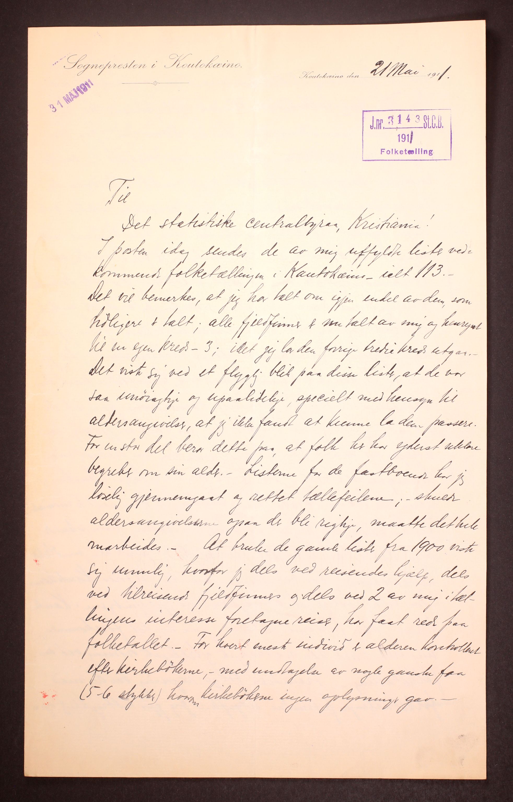 RA, 1910 census for Kautokeino, 1910, p. 5