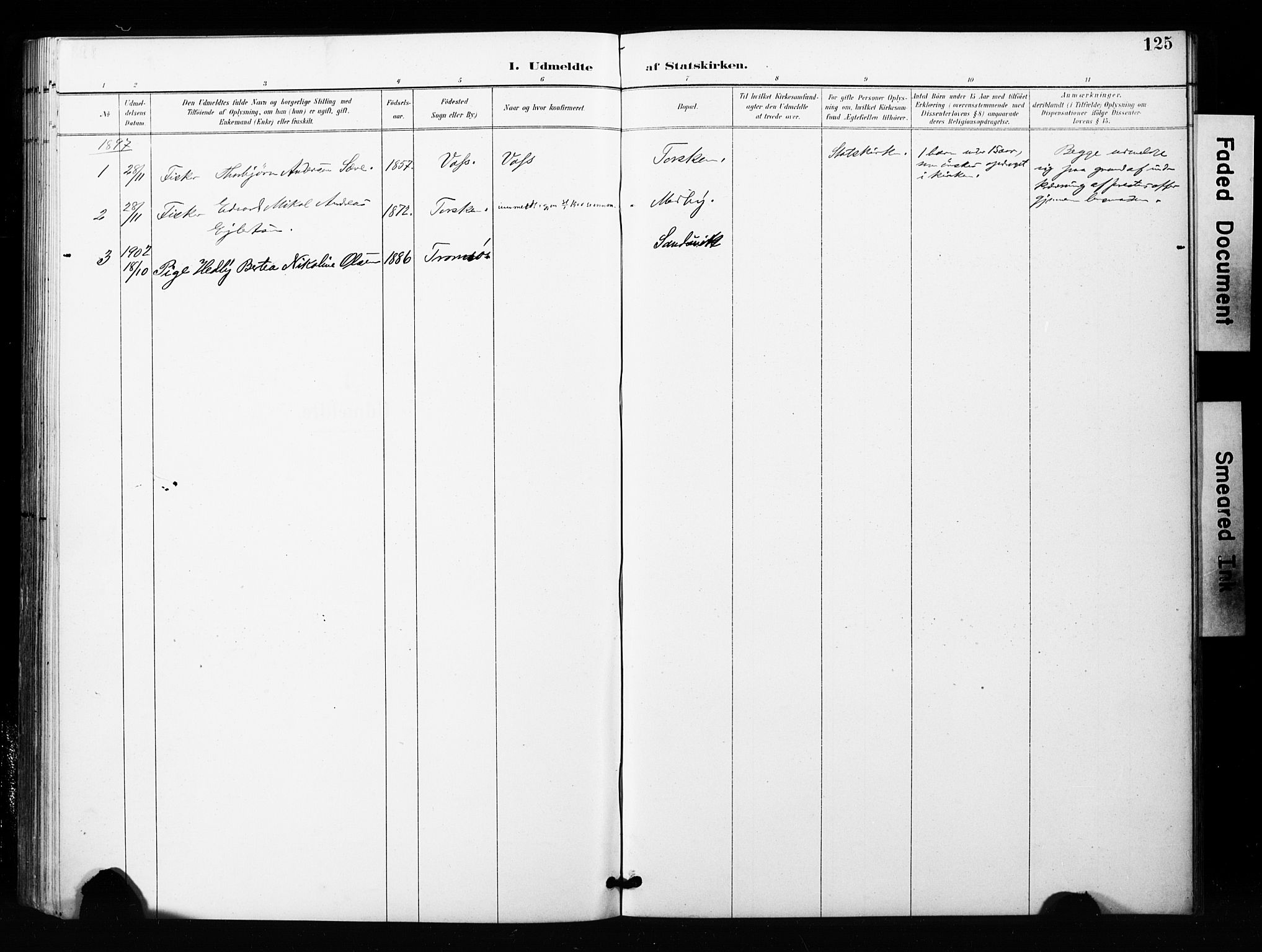 Berg sokneprestkontor, AV/SATØ-S-1318/G/Ga/Gaa/L0006kirke: Parish register (official) no. 6, 1894-1904, p. 125