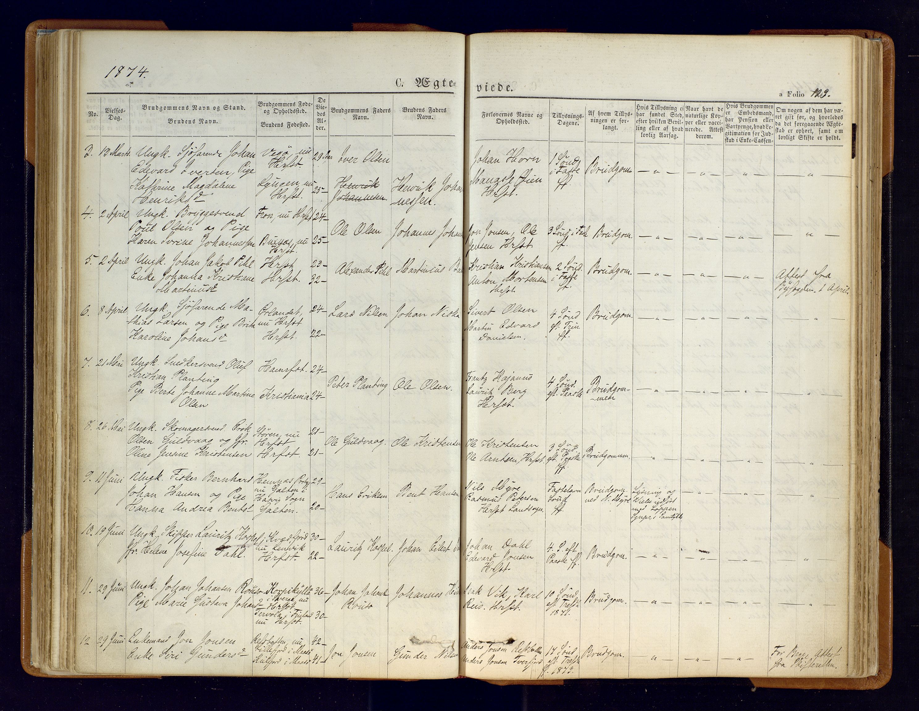 Hammerfest sokneprestkontor, SATØ/S-1347/H/Ha/L0006.kirke: Parish register (official) no. 6, 1869-1877, p. 123