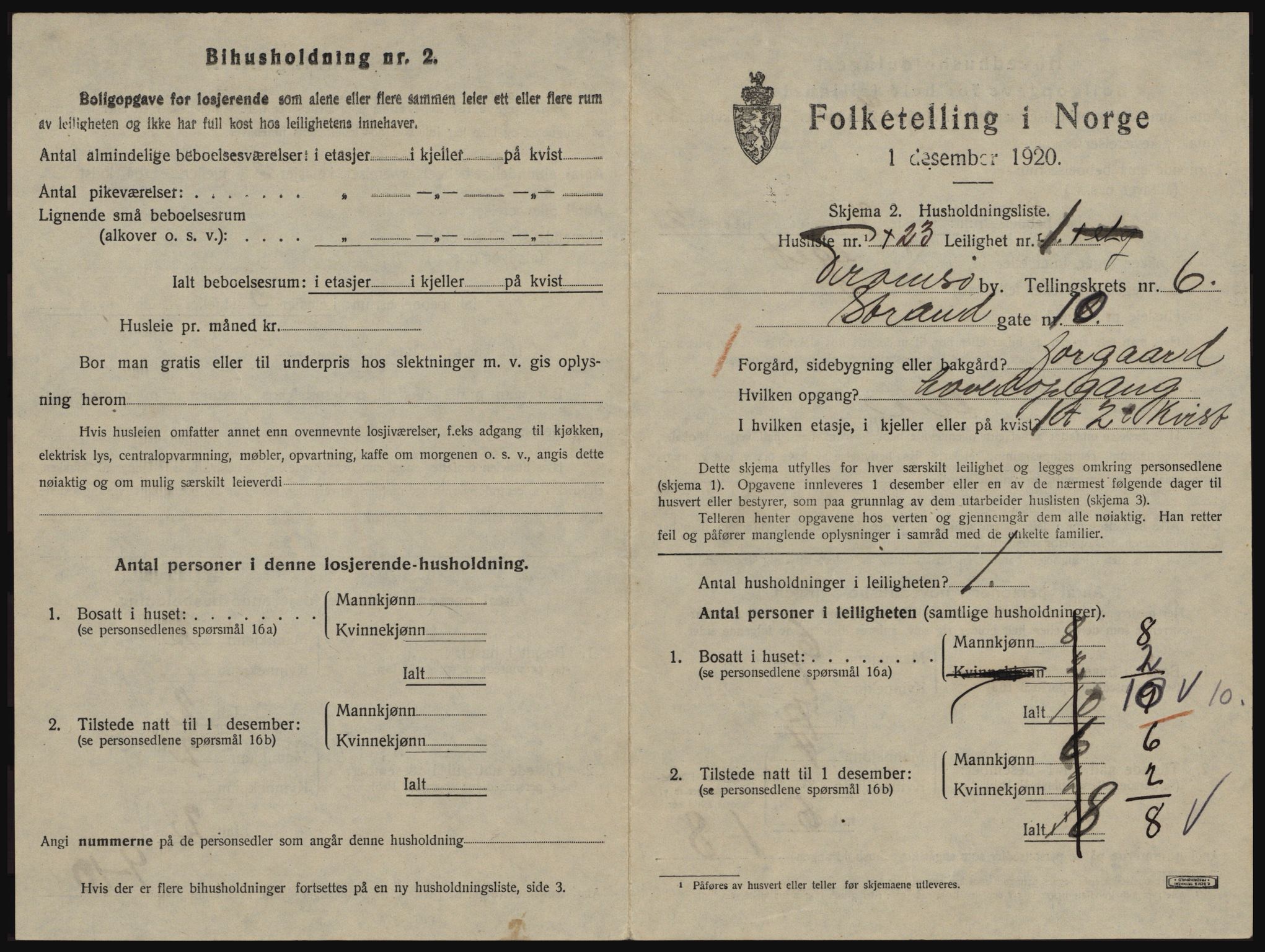 SATØ, 1920 census for Tromsø, 1920, p. 4099