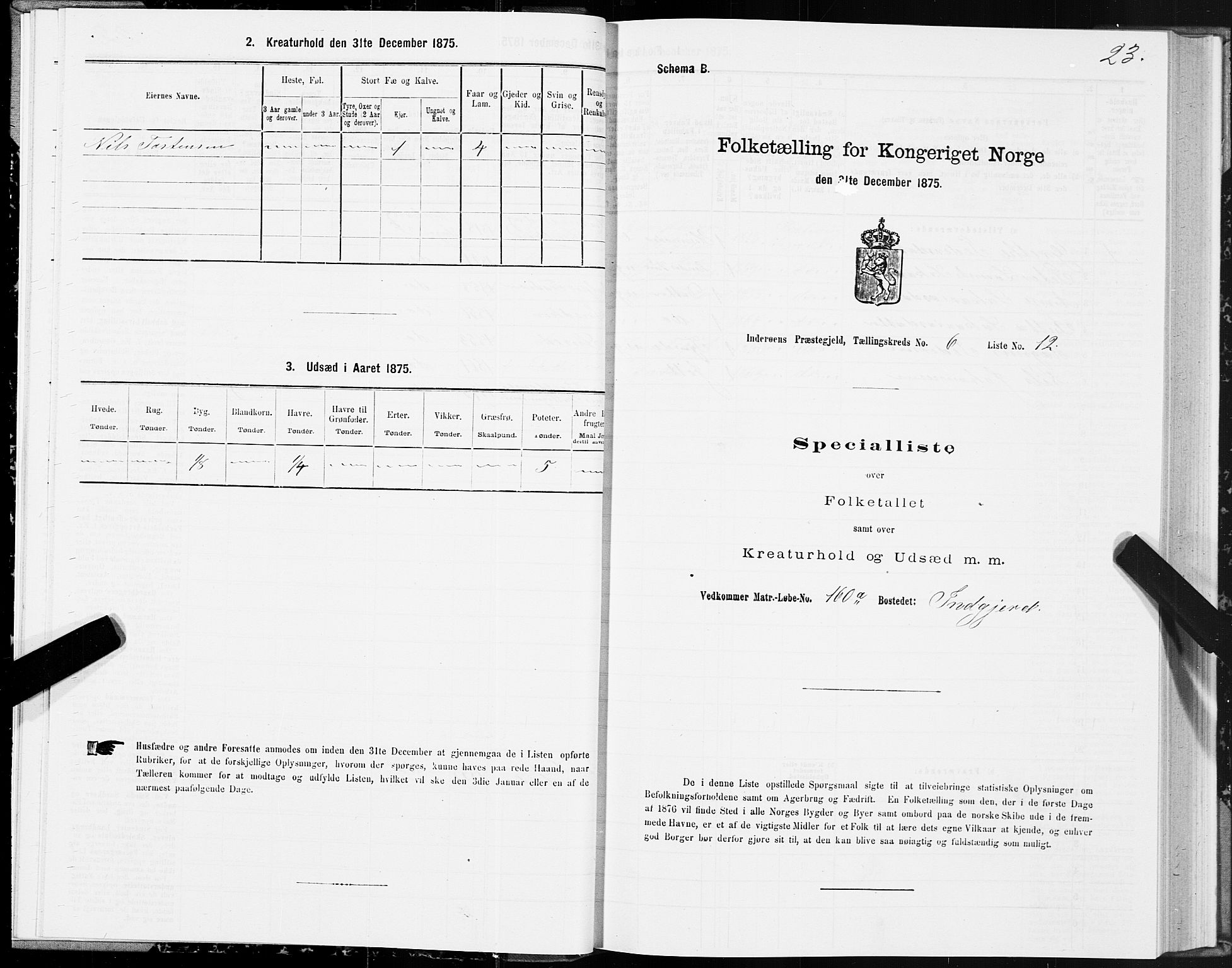 SAT, 1875 census for 1729P Inderøy, 1875, p. 4023