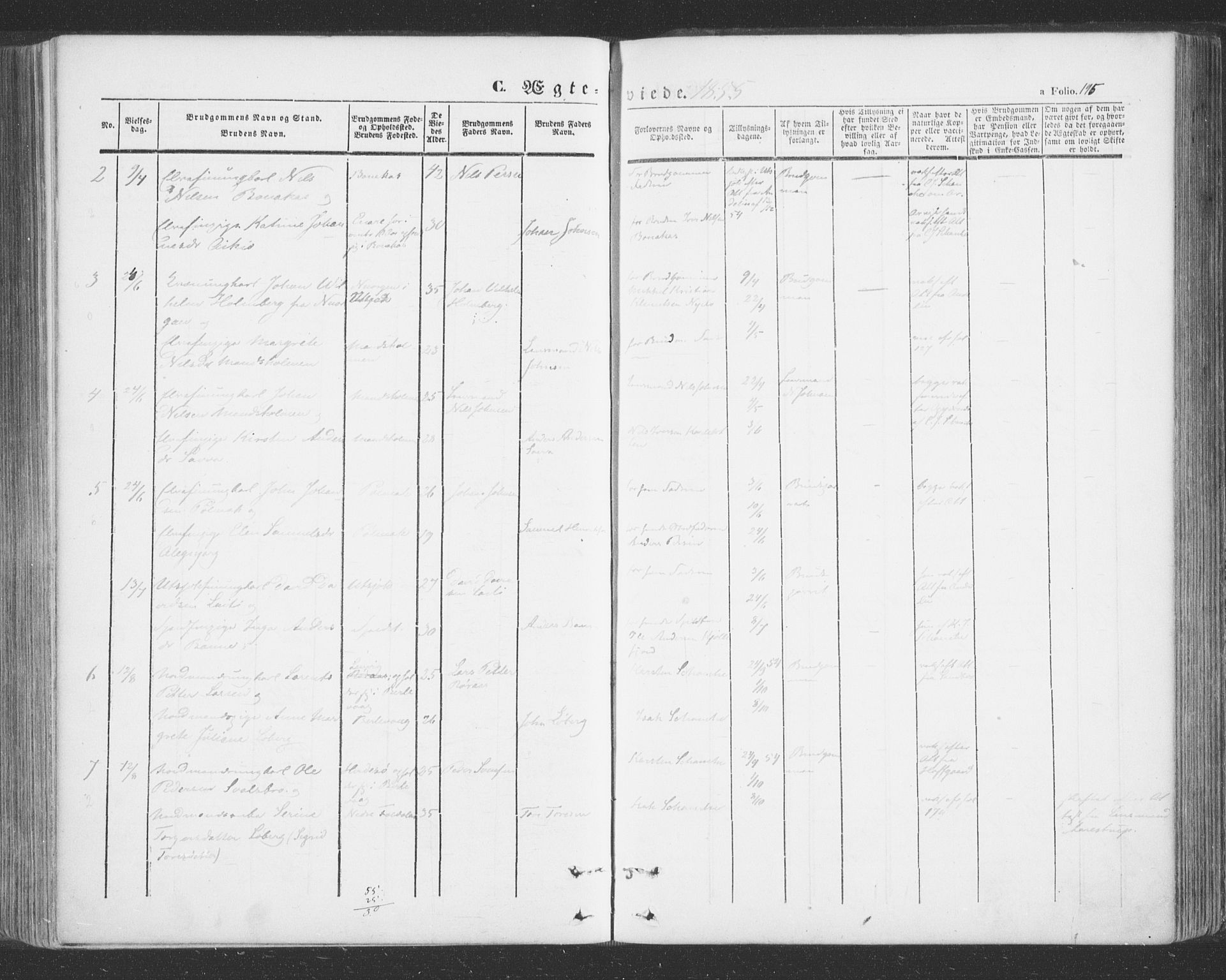 Tana sokneprestkontor, SATØ/S-1334/H/Ha/L0001kirke: Parish register (official) no. 1, 1846-1861, p. 195