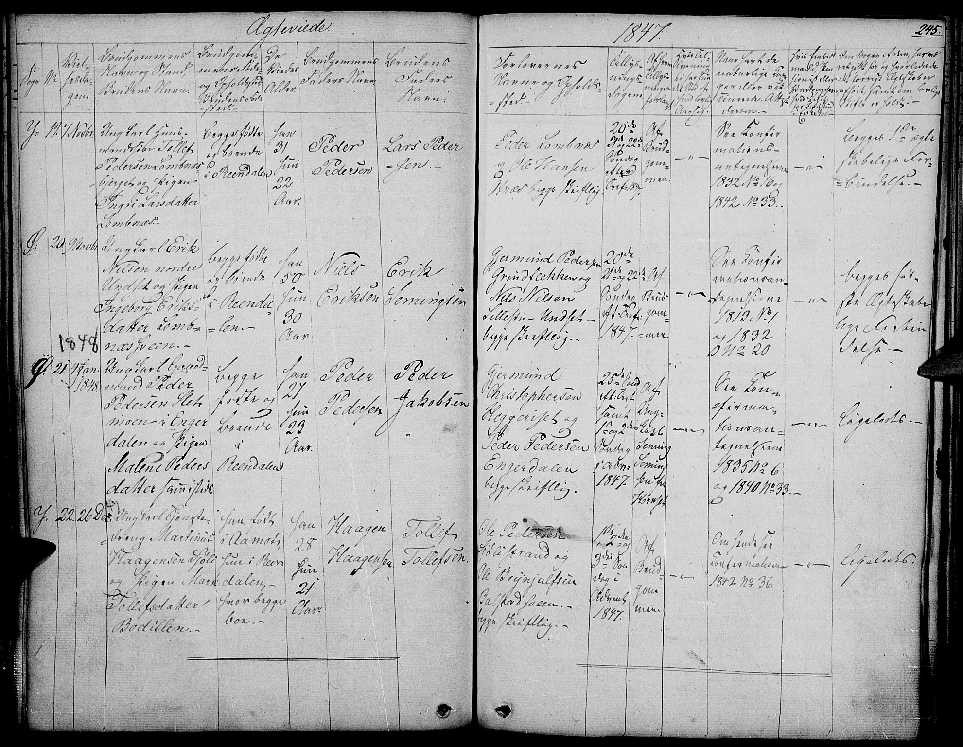 Rendalen prestekontor, AV/SAH-PREST-054/H/Ha/Haa/L0004: Parish register (official) no. 4, 1829-1852, p. 245