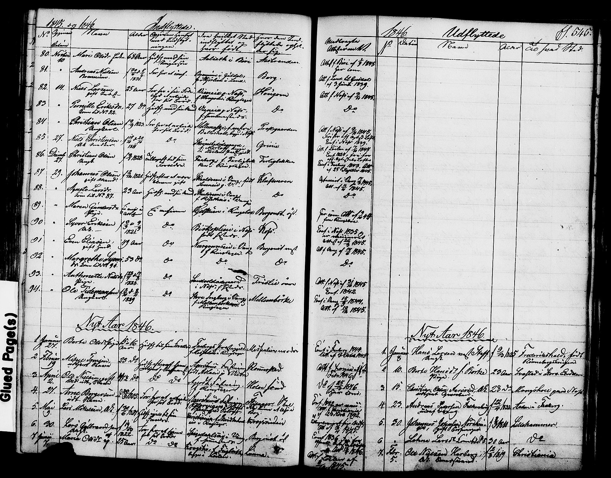 Ringsaker prestekontor, SAH/PREST-014/K/Ka/L0008: Parish register (official) no. 8, 1837-1850, p. 545