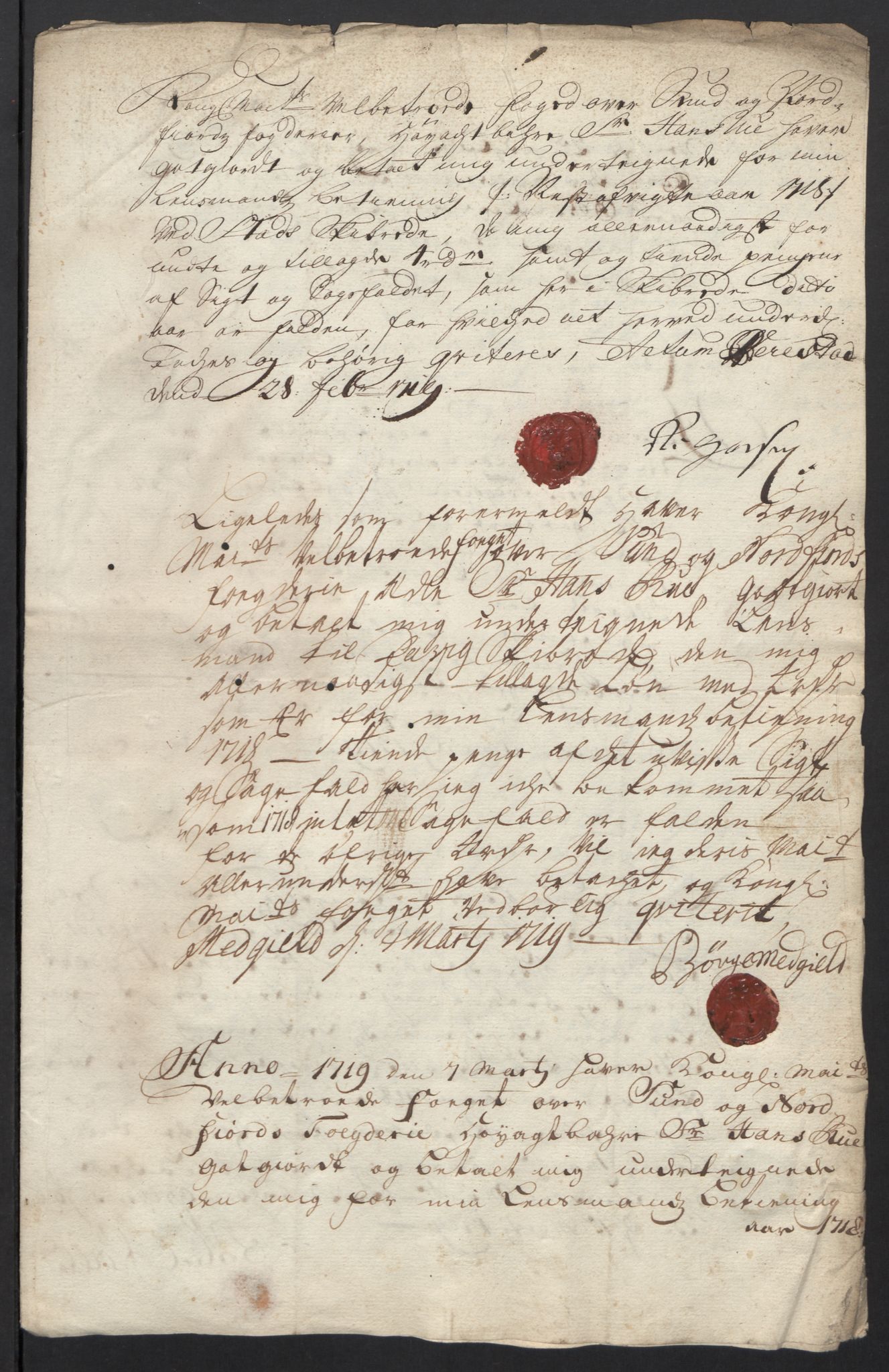 Rentekammeret inntil 1814, Reviderte regnskaper, Fogderegnskap, RA/EA-4092/R53/L3441: Fogderegnskap Sunn- og Nordfjord, 1717-1718, p. 431