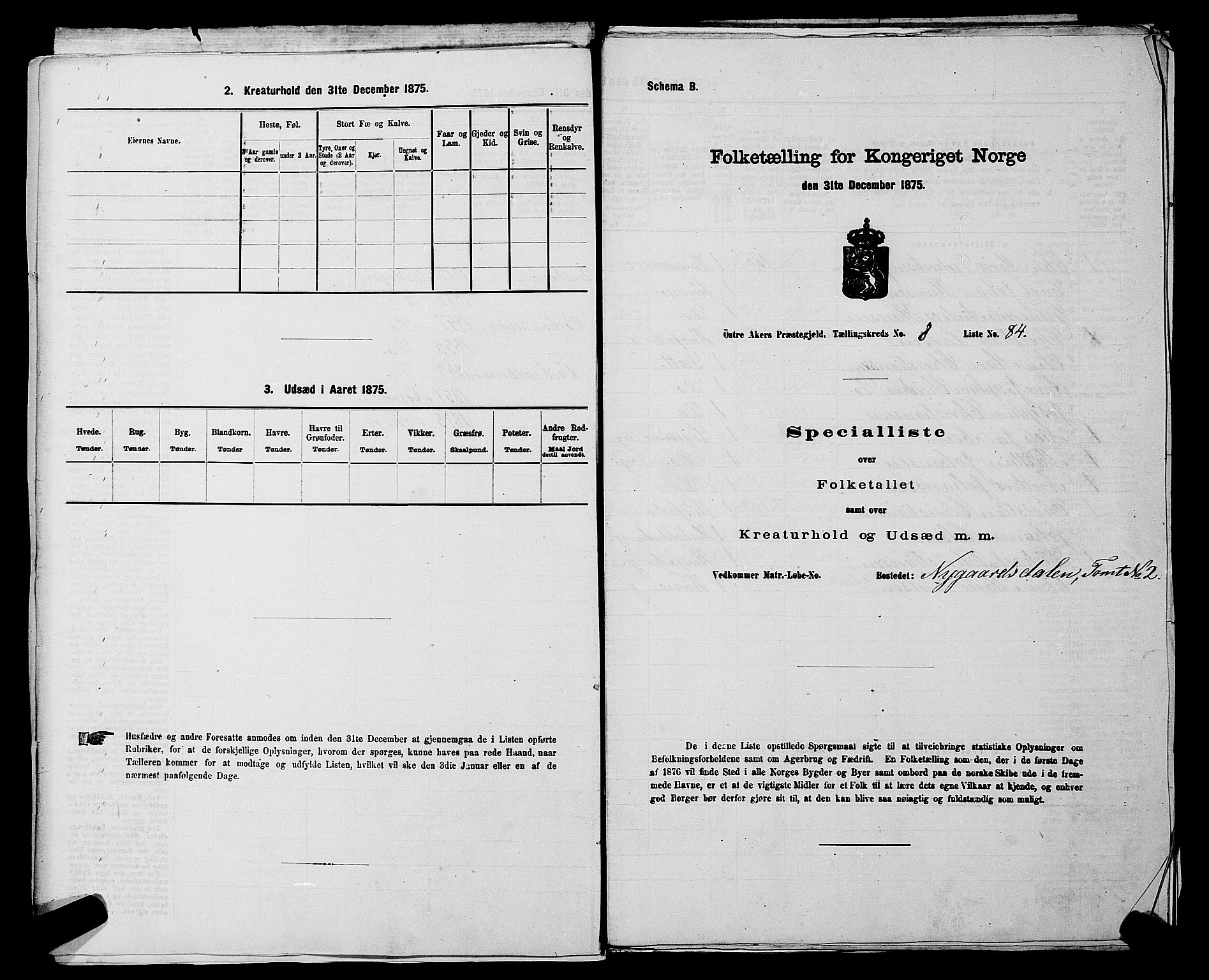 RA, 1875 census for 0218bP Østre Aker, 1875, p. 2962