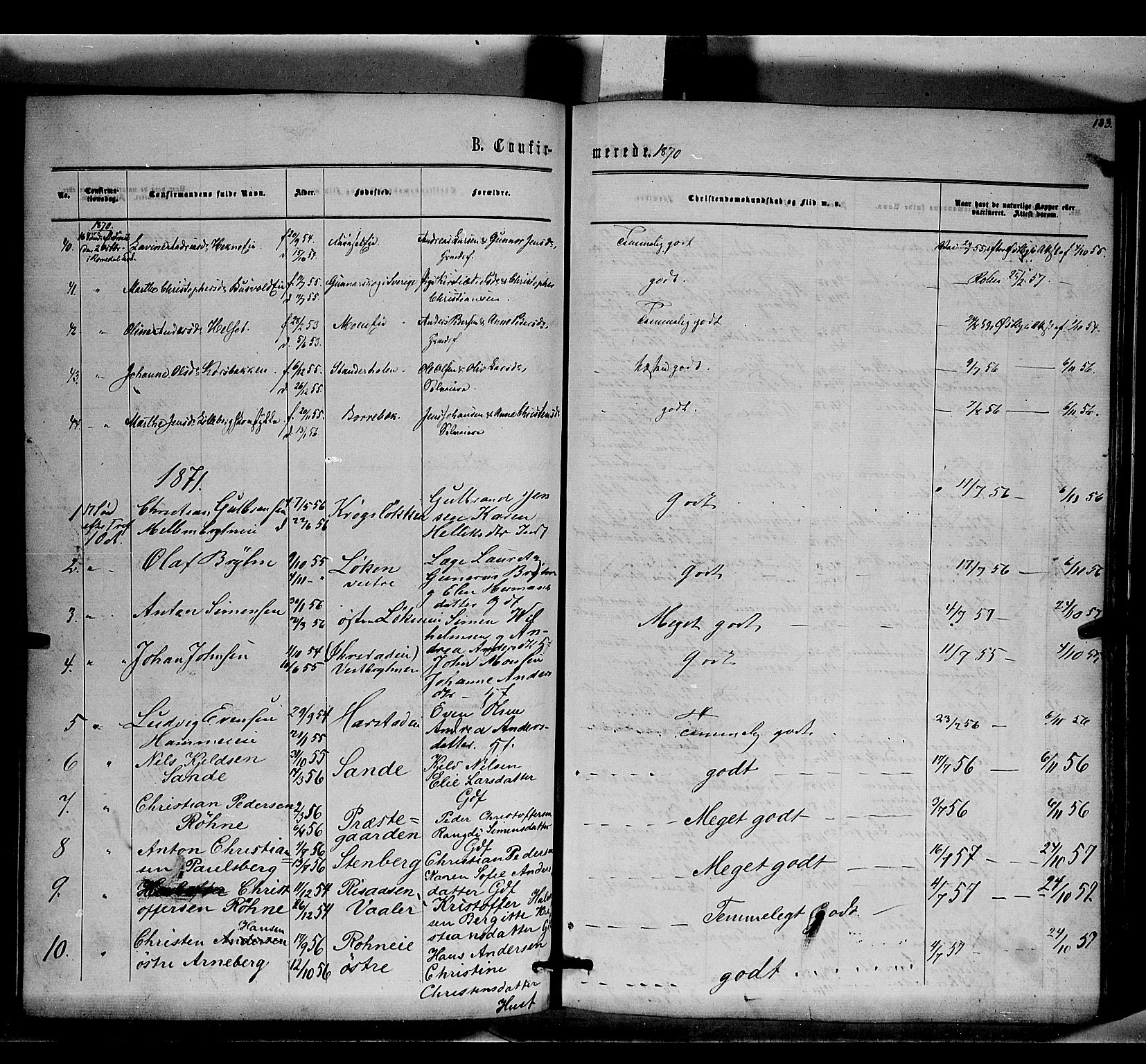 Romedal prestekontor, AV/SAH-PREST-004/K/L0005: Parish register (official) no. 5, 1862-1874, p. 183