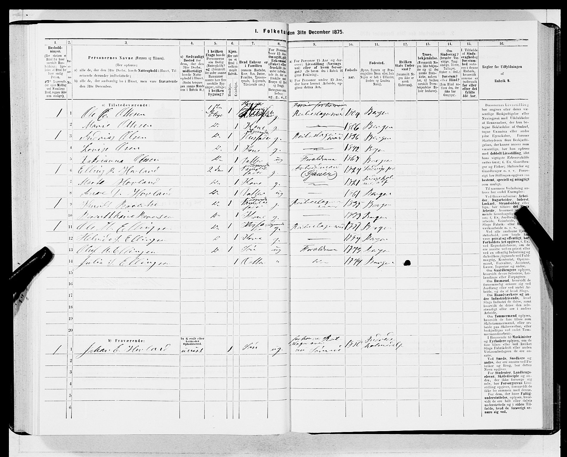 SAB, 1875 census for 1301 Bergen, 1875, p. 2764