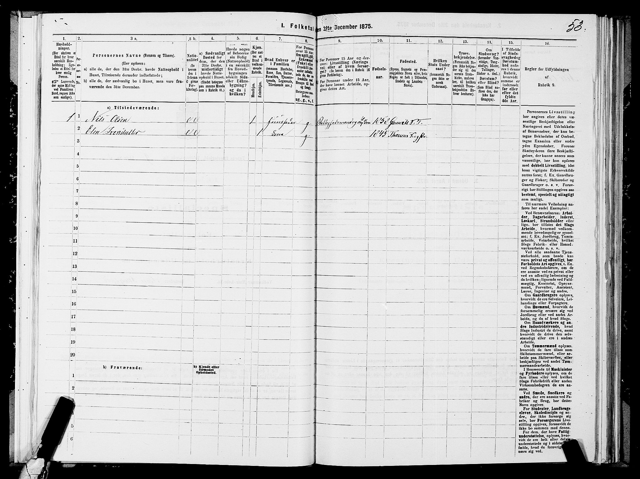 SATØ, 1875 census for 2025P Tana, 1875, p. 3053