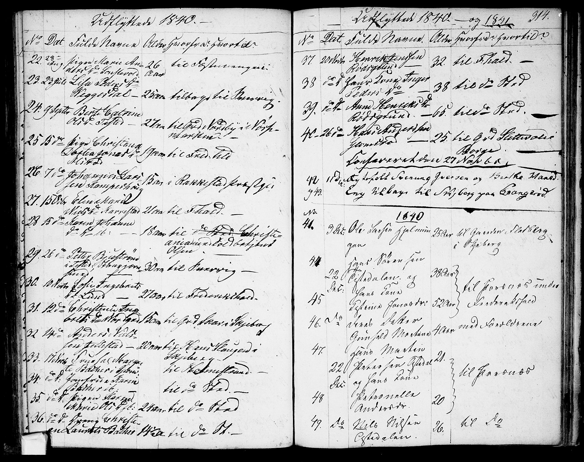 Berg prestekontor Kirkebøker, AV/SAO-A-10902/F/Fa/L0003: Parish register (official) no. I 3, 1832-1842, p. 314