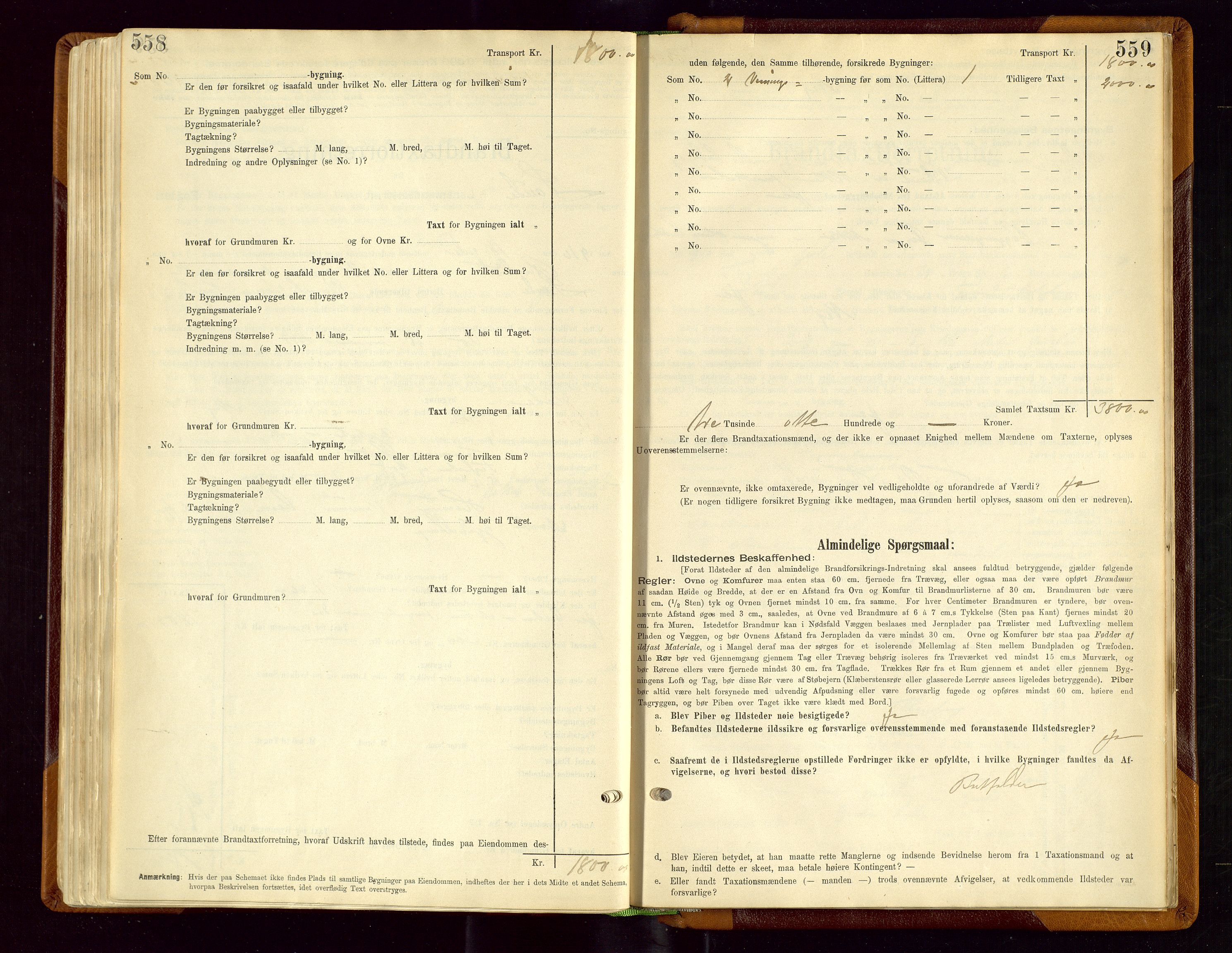 Sauda lensmannskontor, SAST/A-100177/Gob/L0001: Branntakstprotokoll - skjematakst, 1894-1914, p. 558-559