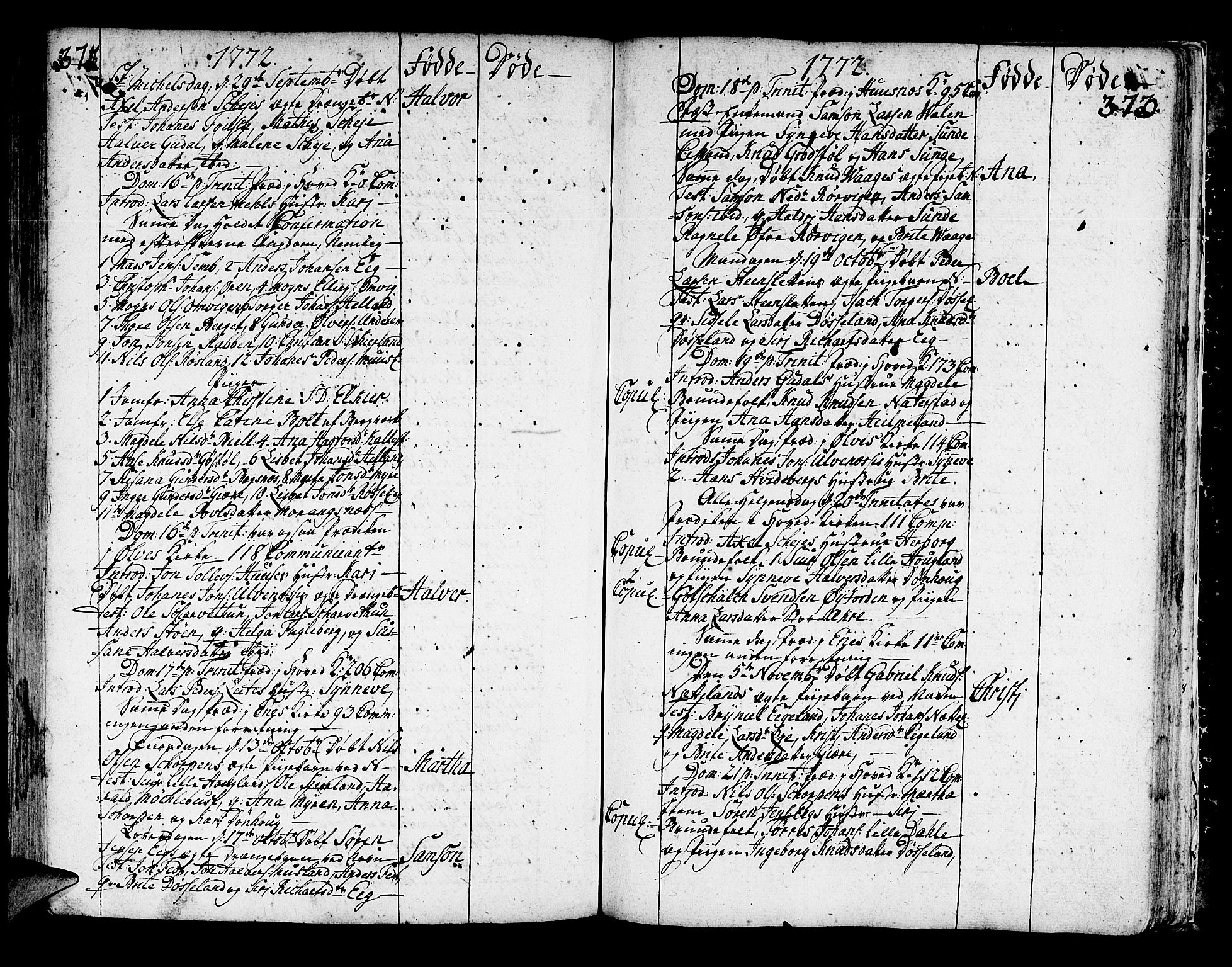 Kvinnherad sokneprestembete, AV/SAB-A-76401/H/Haa: Parish register (official) no. A 3, 1754-1777, p. 372-373