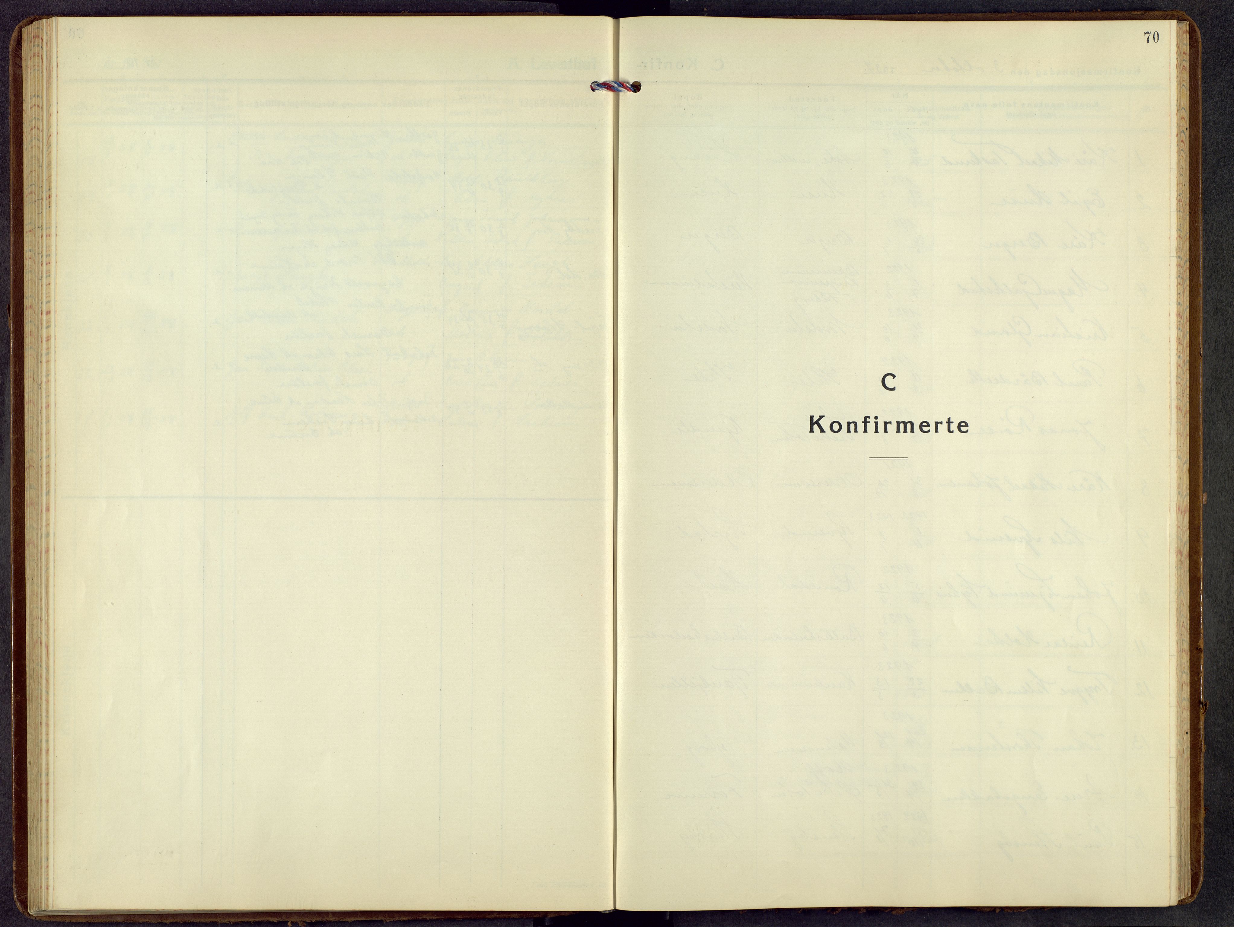 Nes prestekontor, Hedmark, SAH/PREST-020/L/La/L0012: Parish register (copy) no. 12, 1936-1958, p. 70