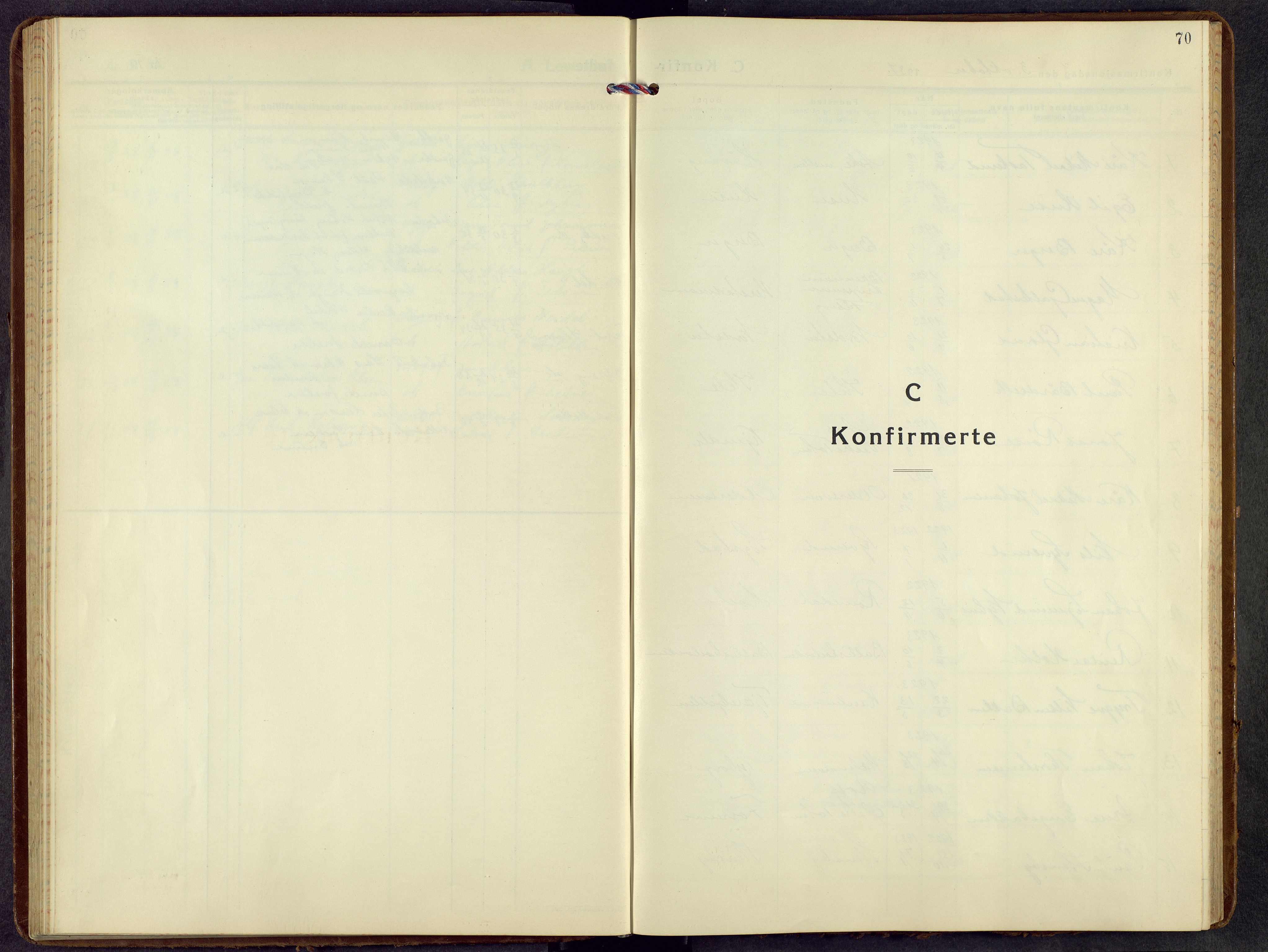 Nes prestekontor, Hedmark, AV/SAH-PREST-020/L/La/L0012: Parish register (copy) no. 12, 1936-1958, p. 70