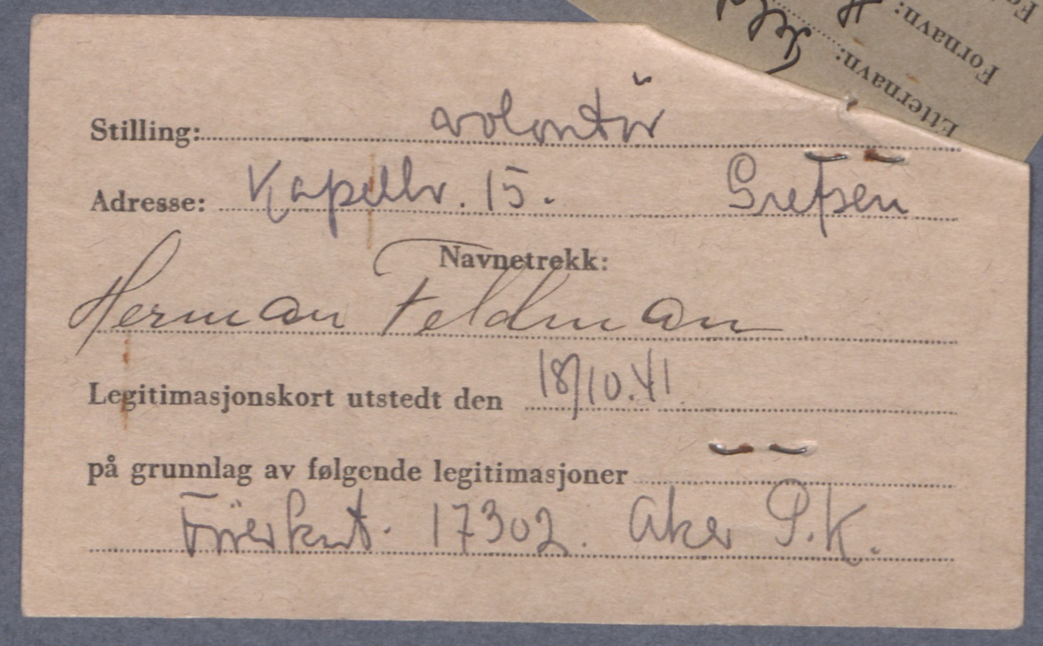 Sosialdepartementet, Våre Falne, AV/RA-S-1708/E/Ee/L0021A: Fotografier av jøder på legitimasjonskort (1941-42), 1941-1942, p. 112