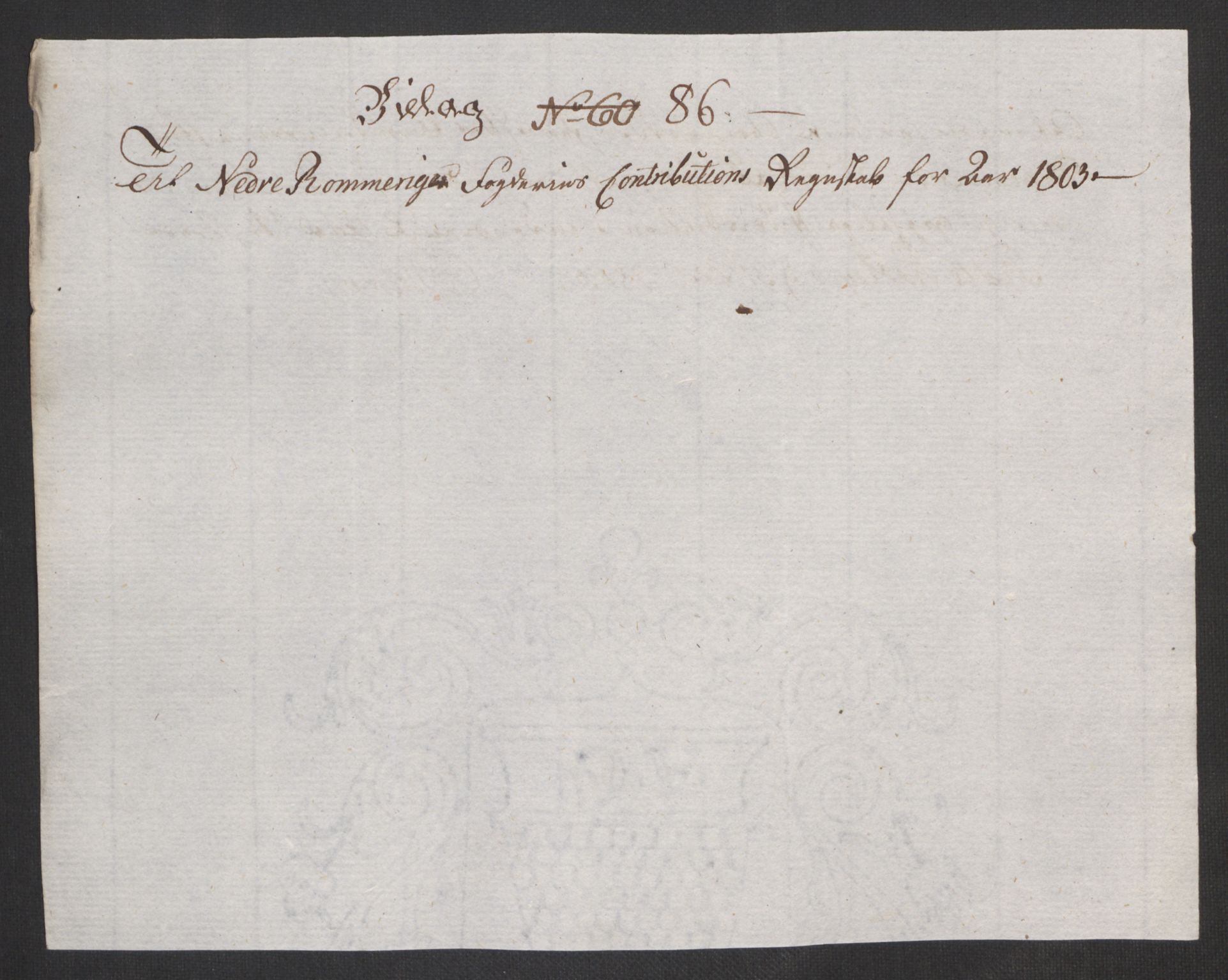 Rentekammeret inntil 1814, Reviderte regnskaper, Fogderegnskap, AV/RA-EA-4092/R11/L0679: Fogderegnskap Nedre Romerike, 1803, p. 240